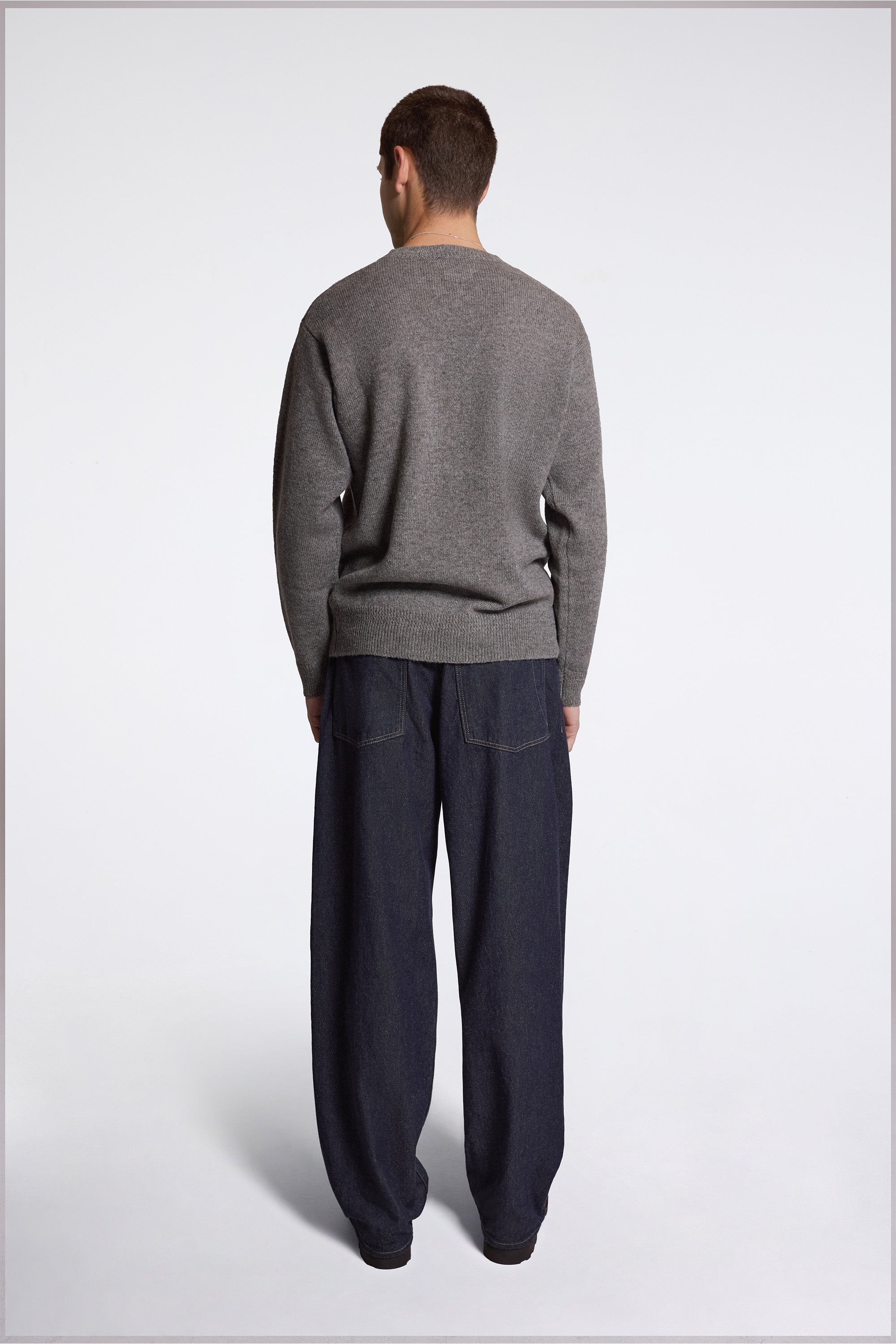 Shetland Wool Crew Stone Heather