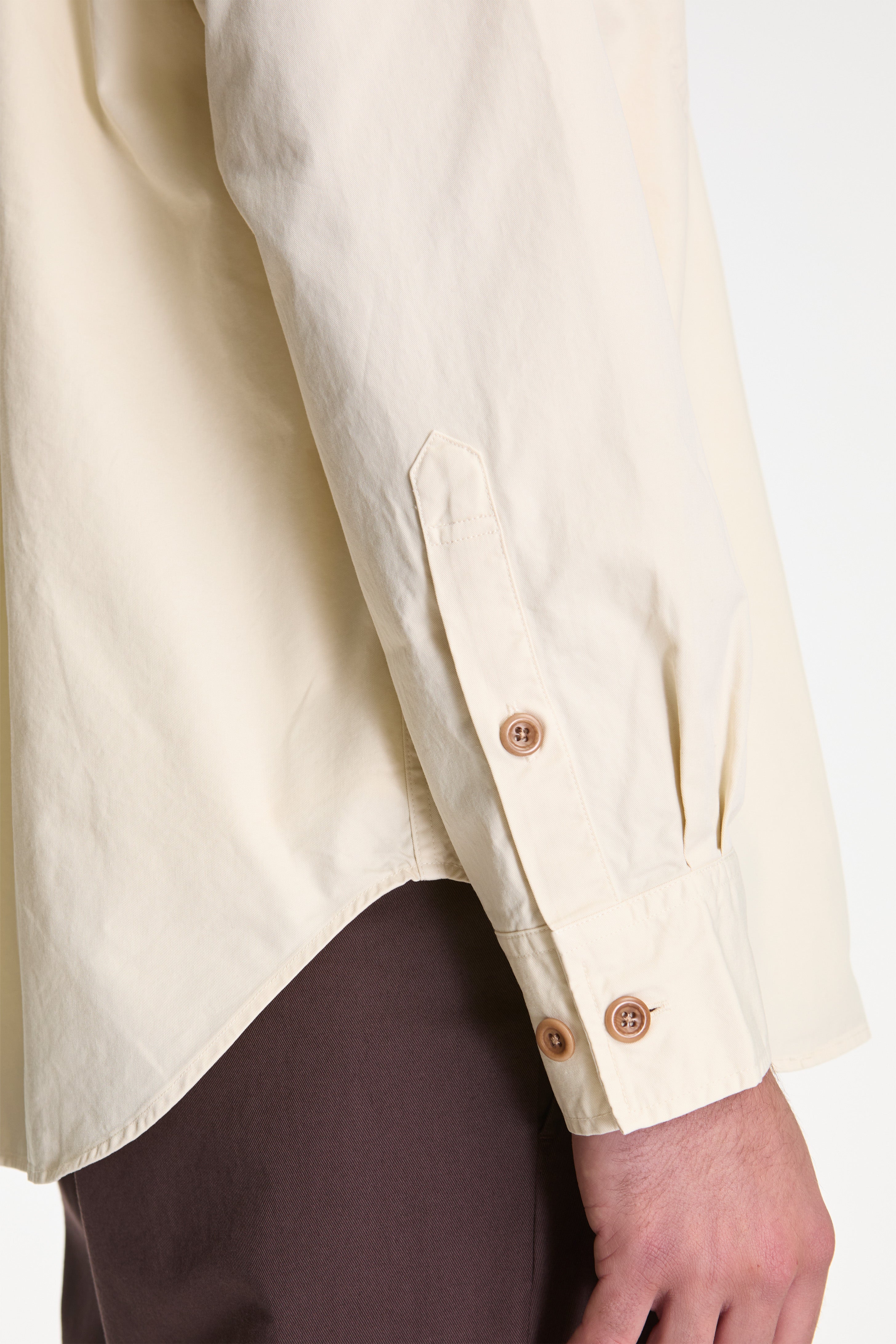 Julius Mineral Dyed Oversize Shirt Ecru