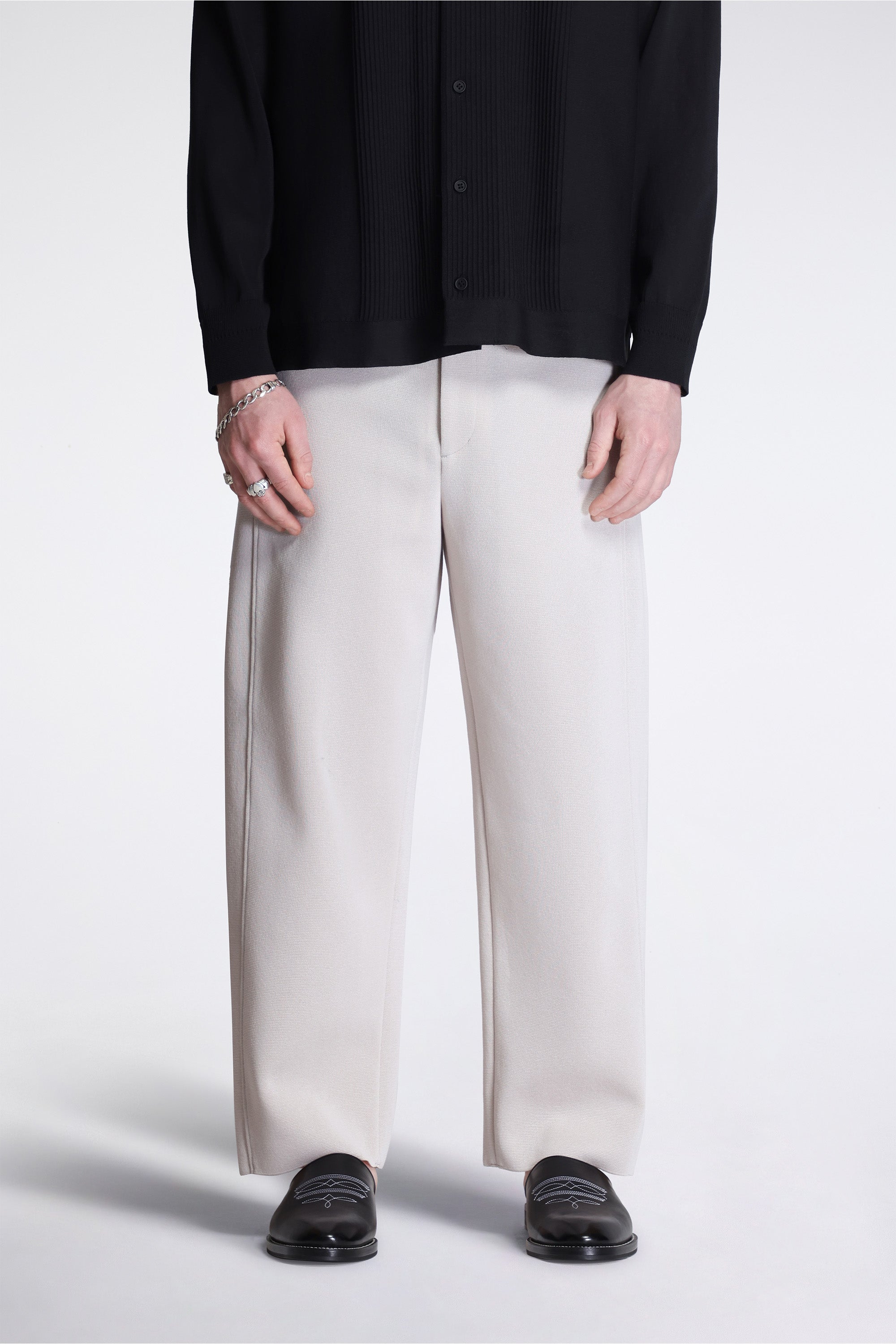 Tc Milan Curved Pants Linen Beige