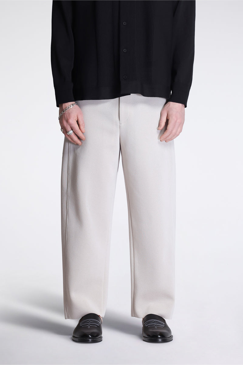 Tc Milan Curved Pants Linen Beige