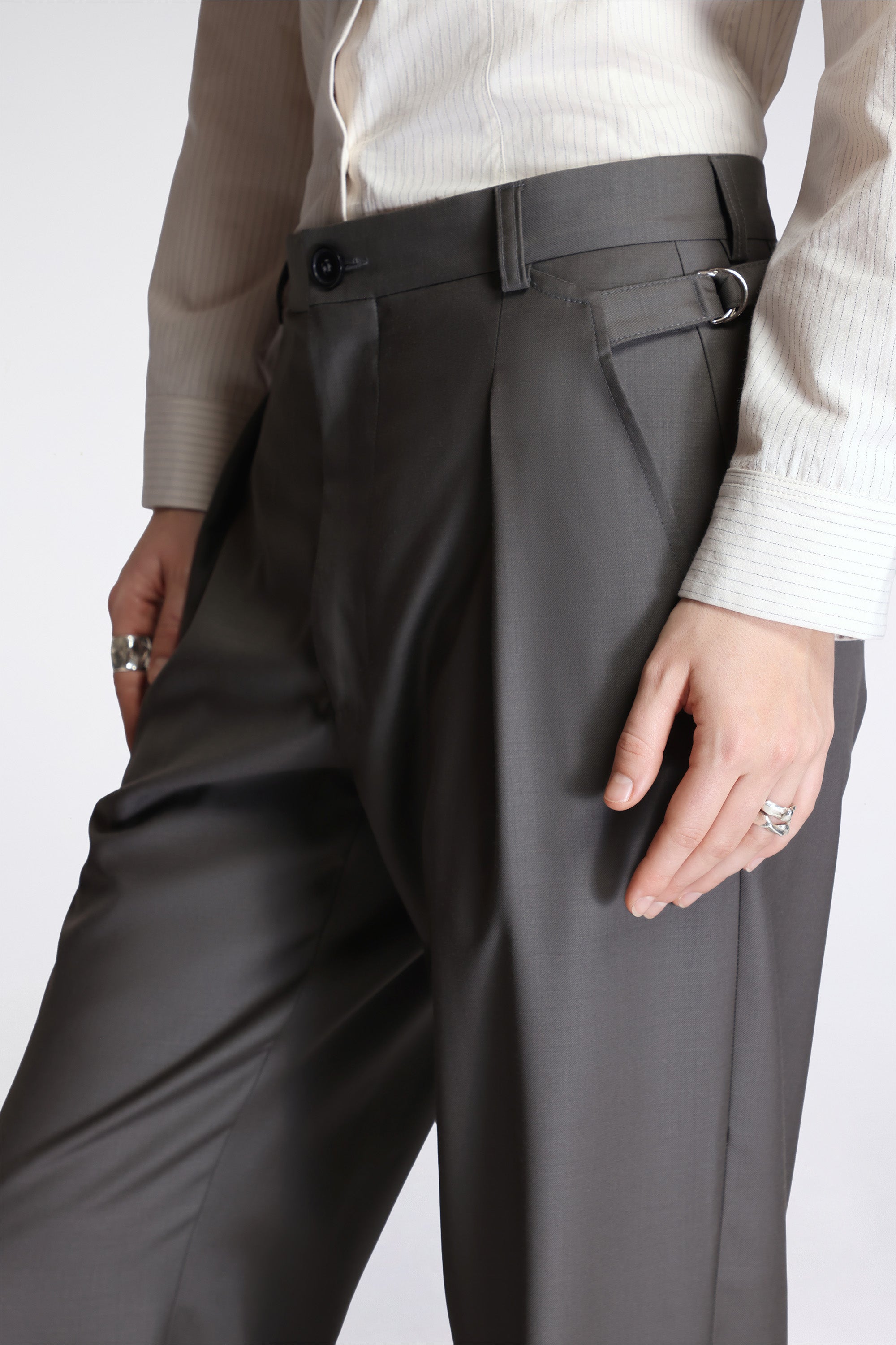 Cinch Trouser Super 140's Wool Clay
