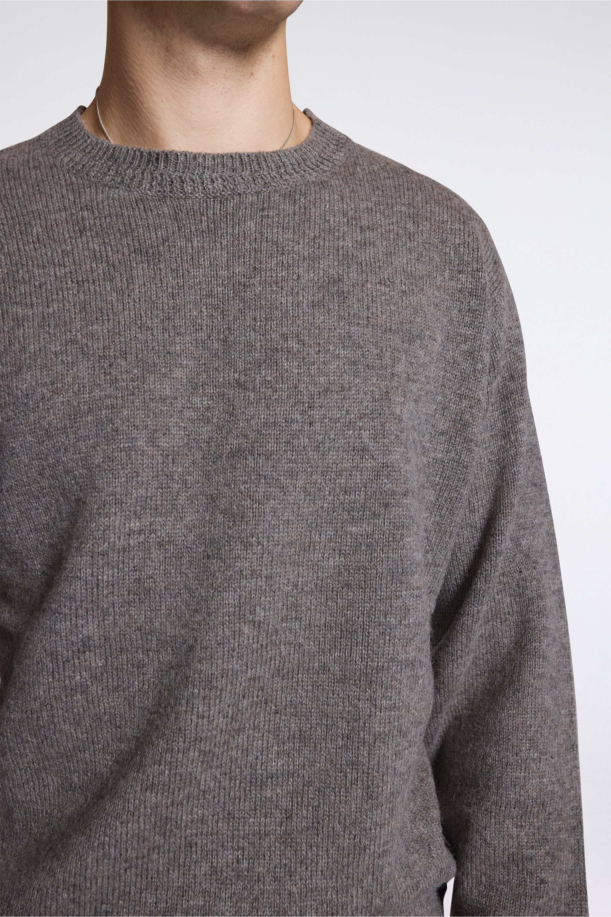 Shetland Wool Crew Stone Heather
