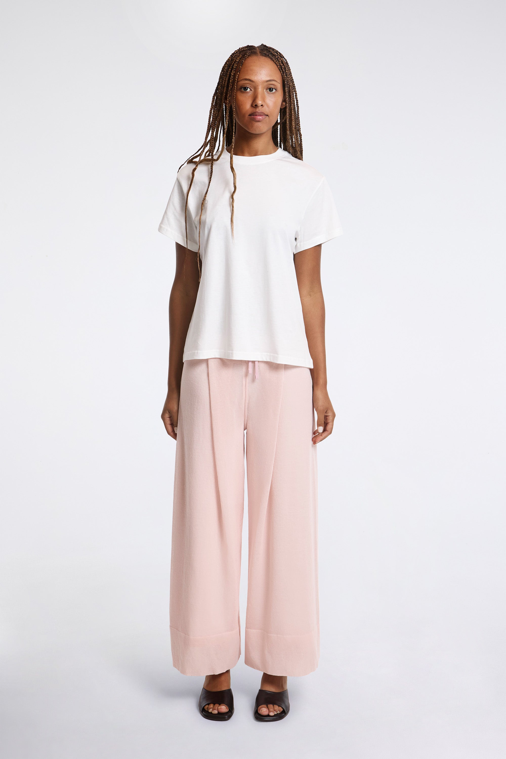 Tc Lucent Semi Wide Pants Eggshell Pink