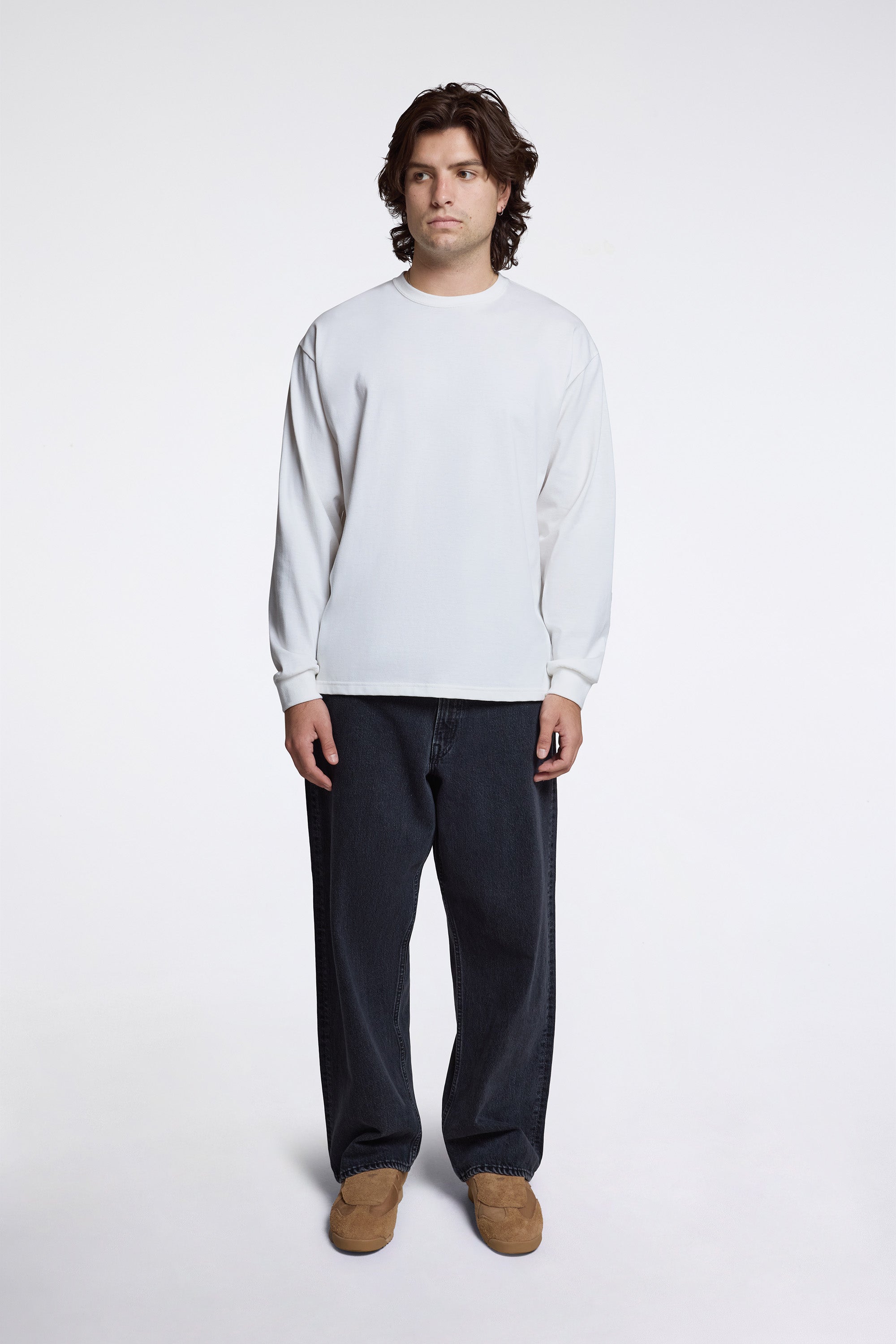 Sturdy Cotton Long Sleeve T-Shirt White