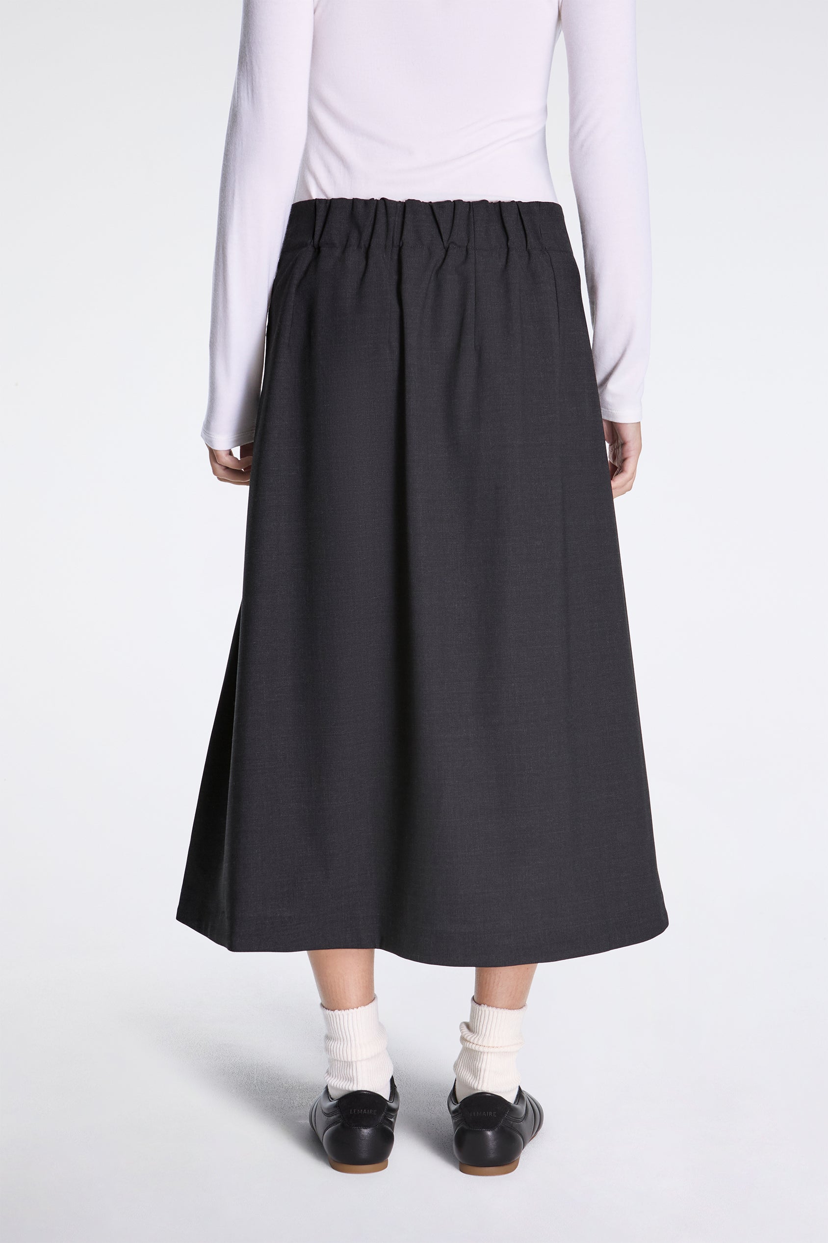 Fossil Wrap Skirt Charcoal