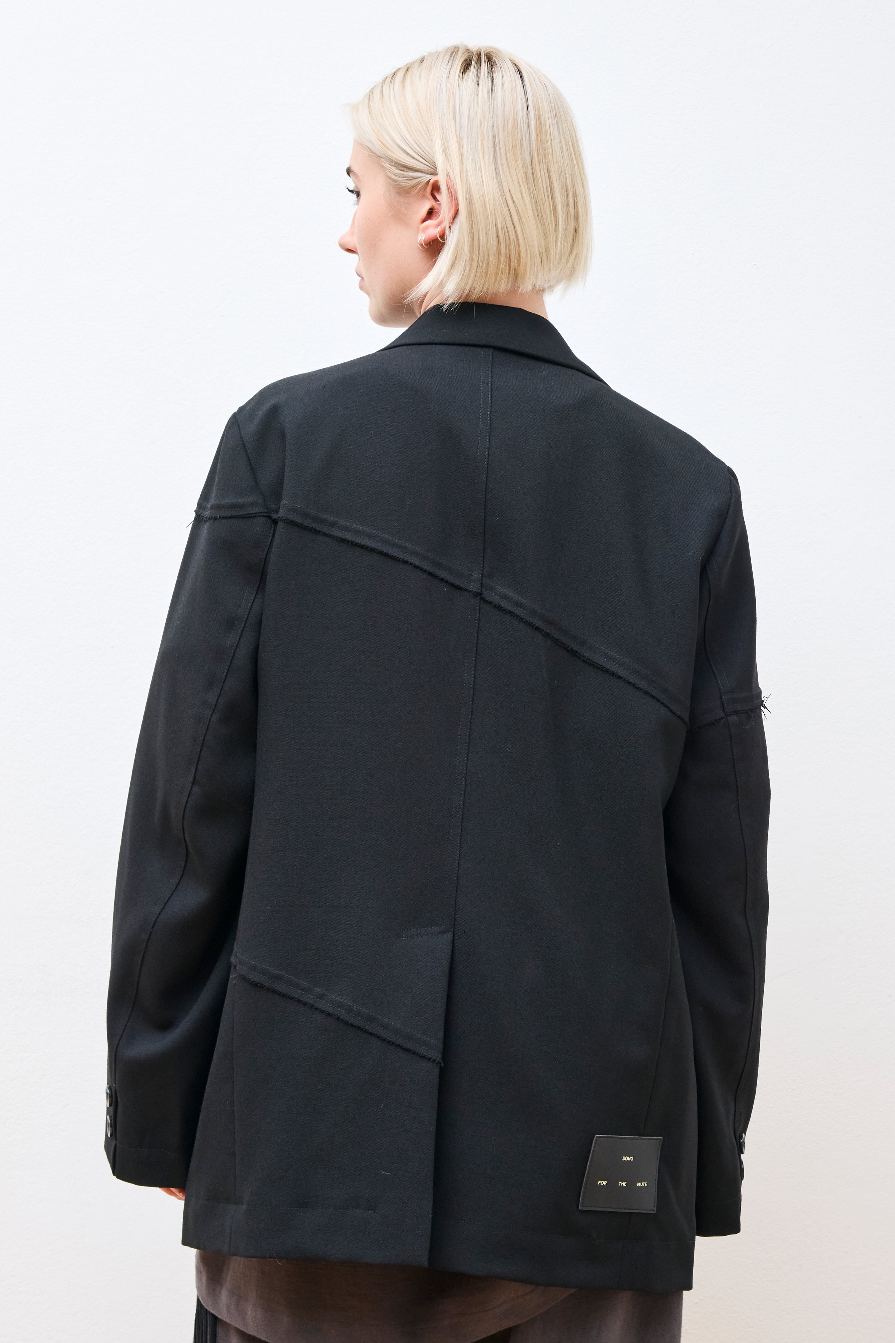 "Slash" Tailored Blazer Black