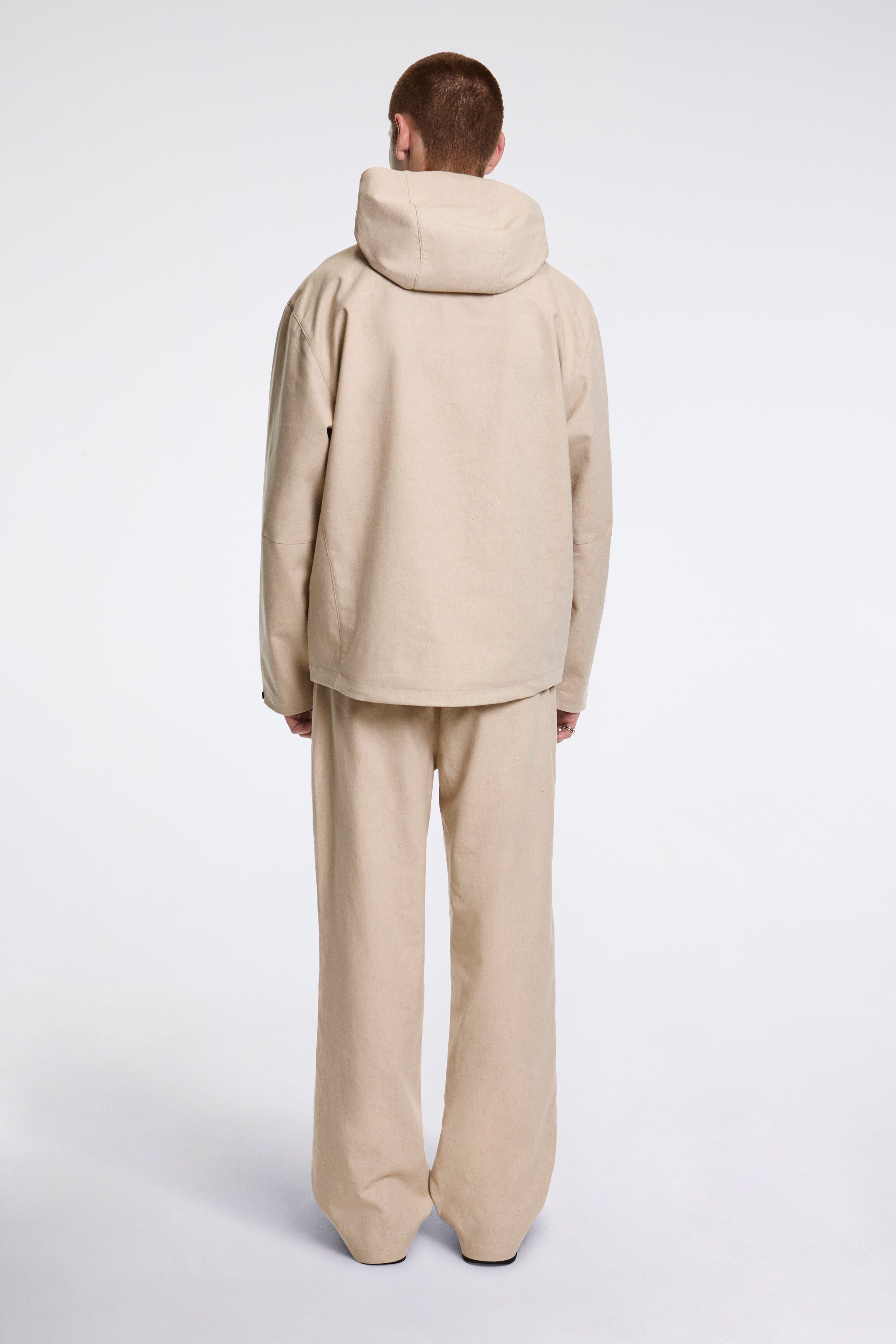 Arc Linen Cotton Mixed Wp Jacket Beige