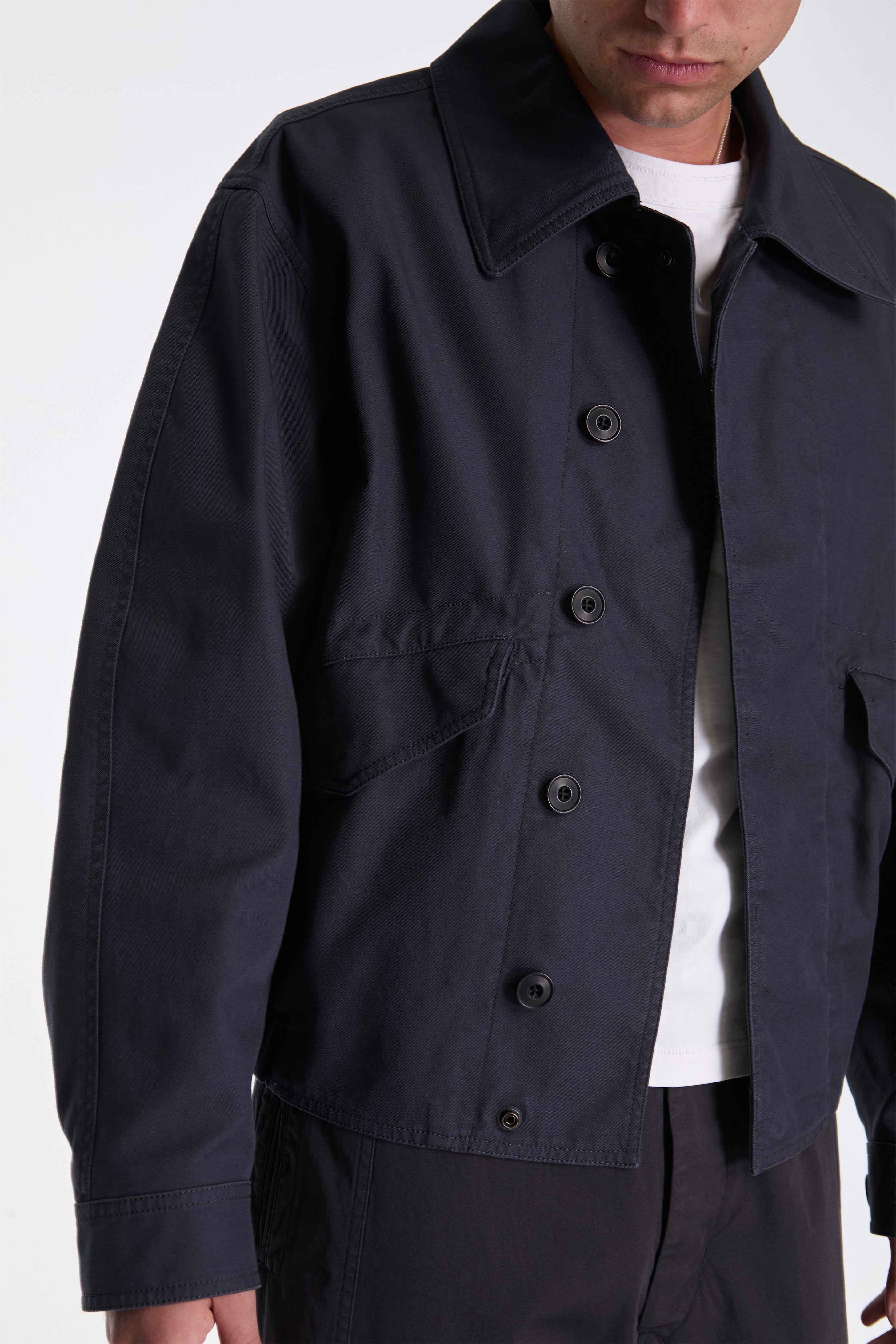 Boxy Blouson Graphite Blue
