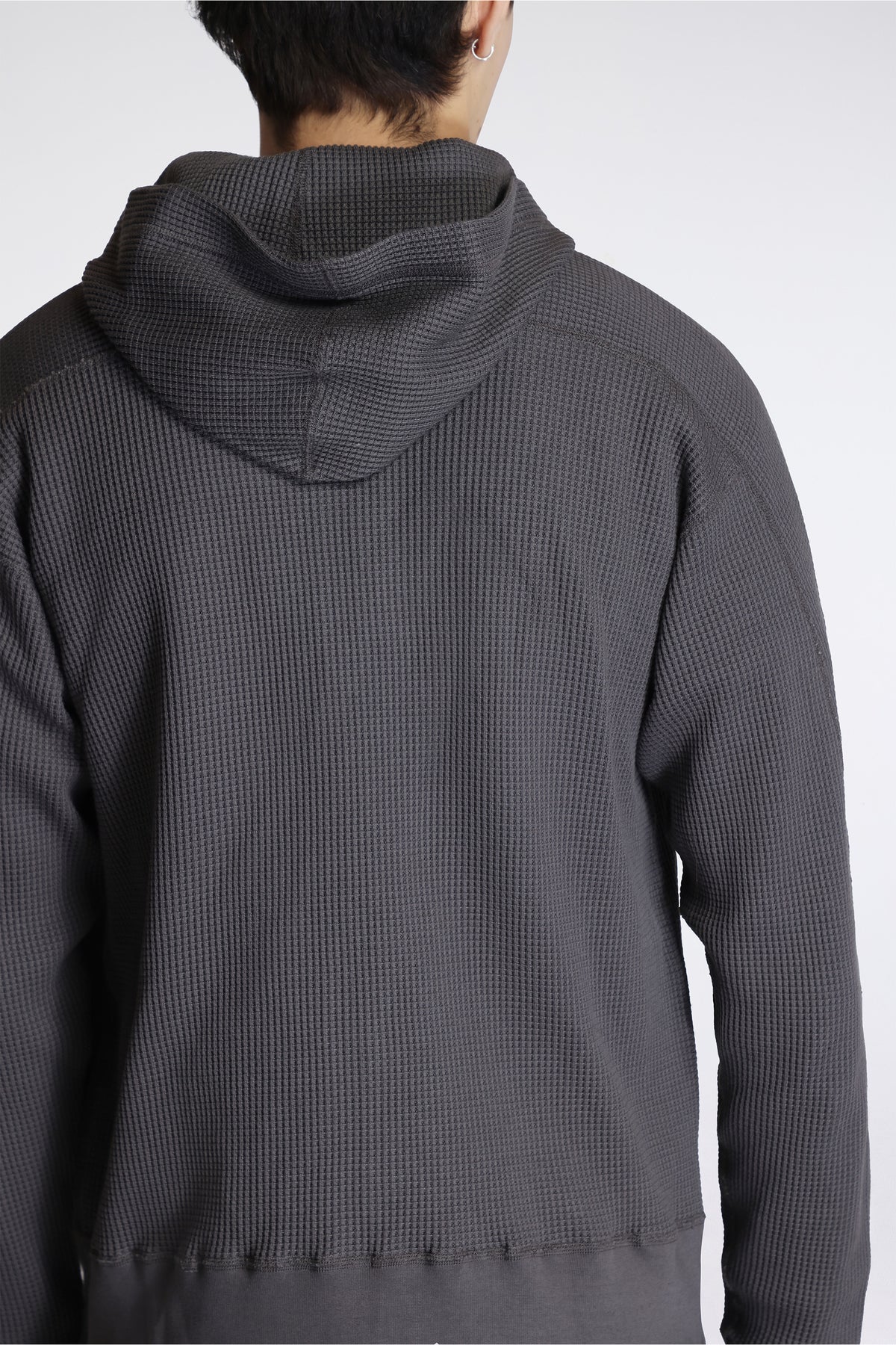 Zip Up Thermal Hoodie Charcoal