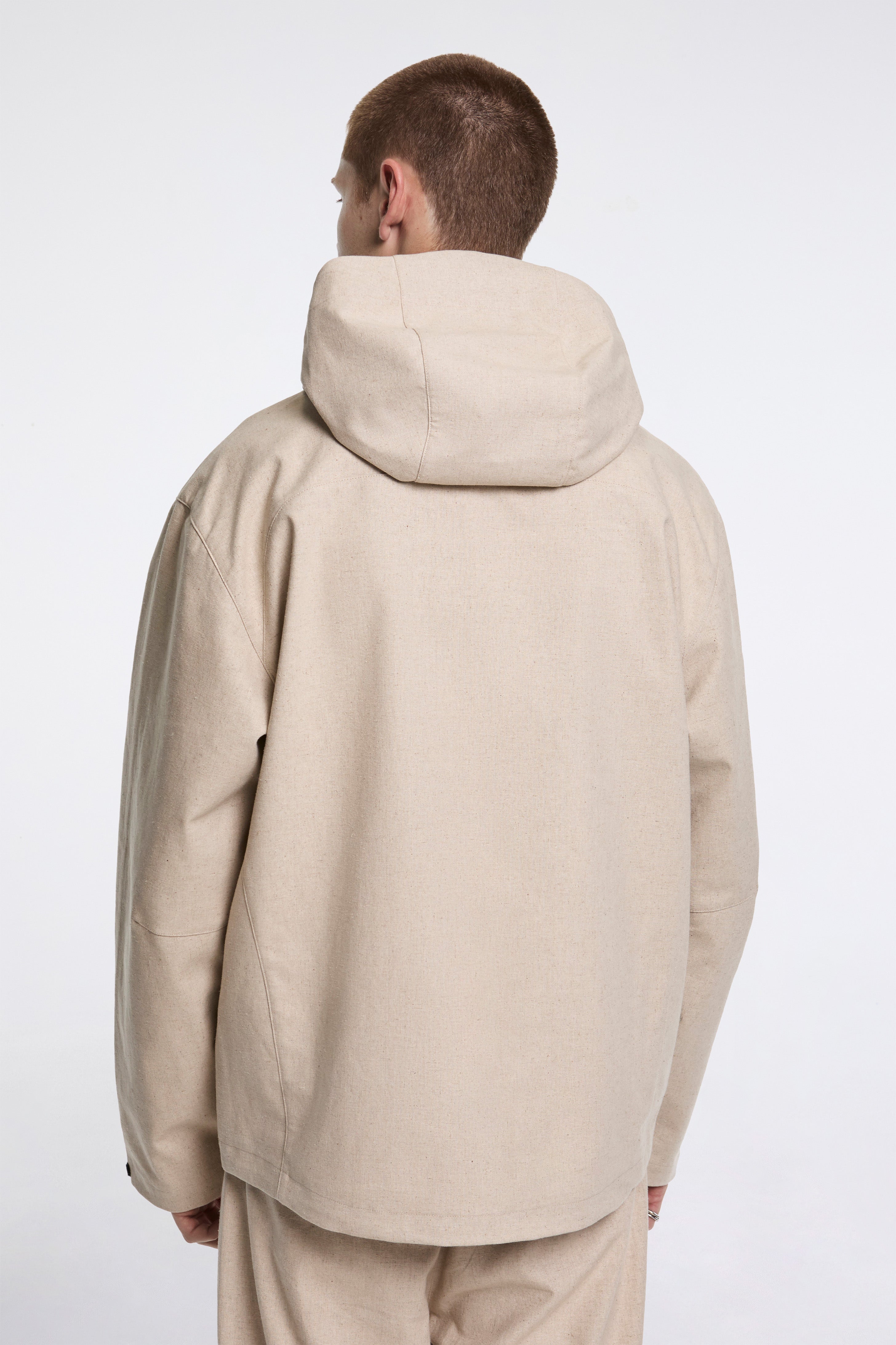 Arc Linen Cotton Mixed Wp Jacket Beige
