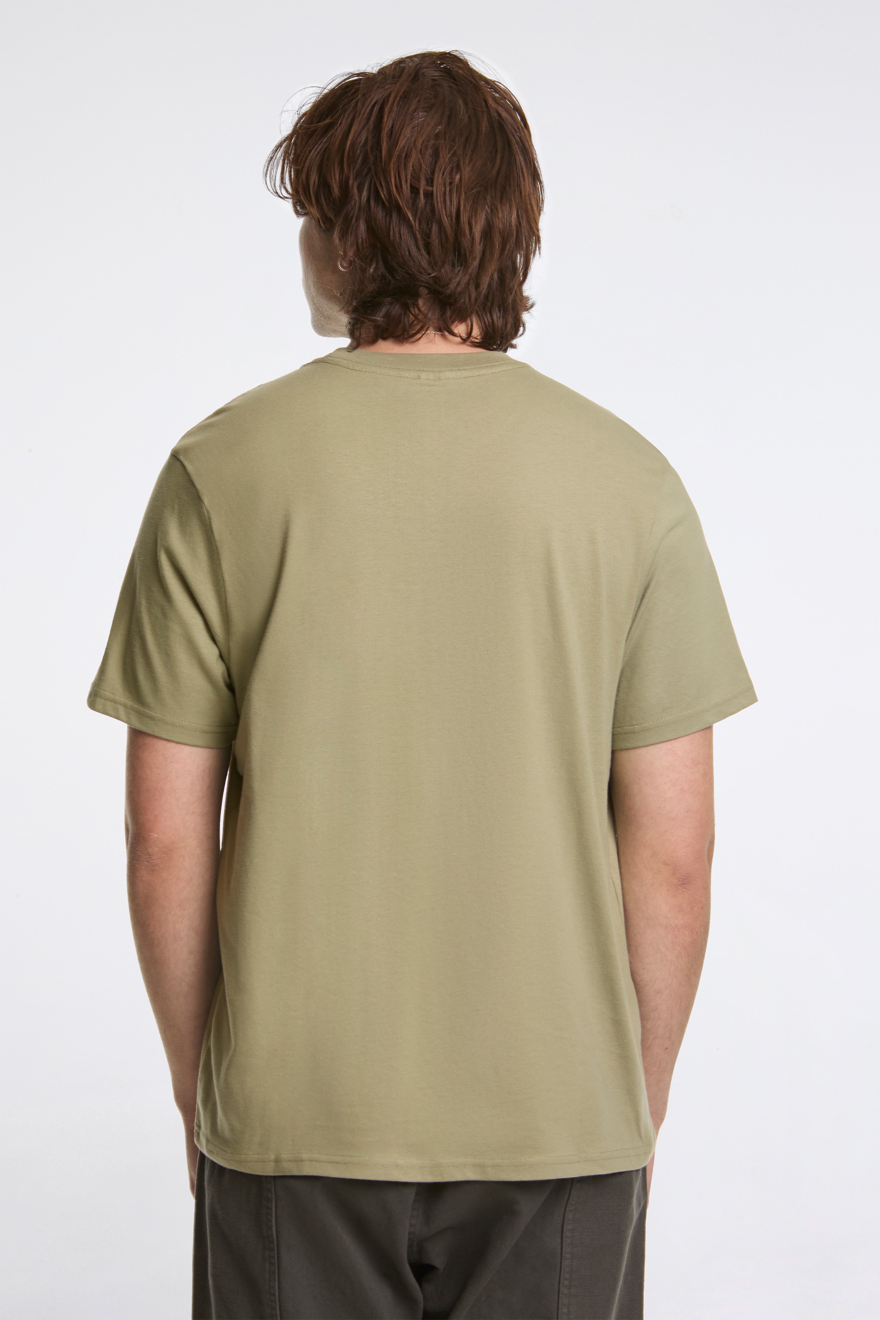 Mountain Scene Tee Mens Oil Green