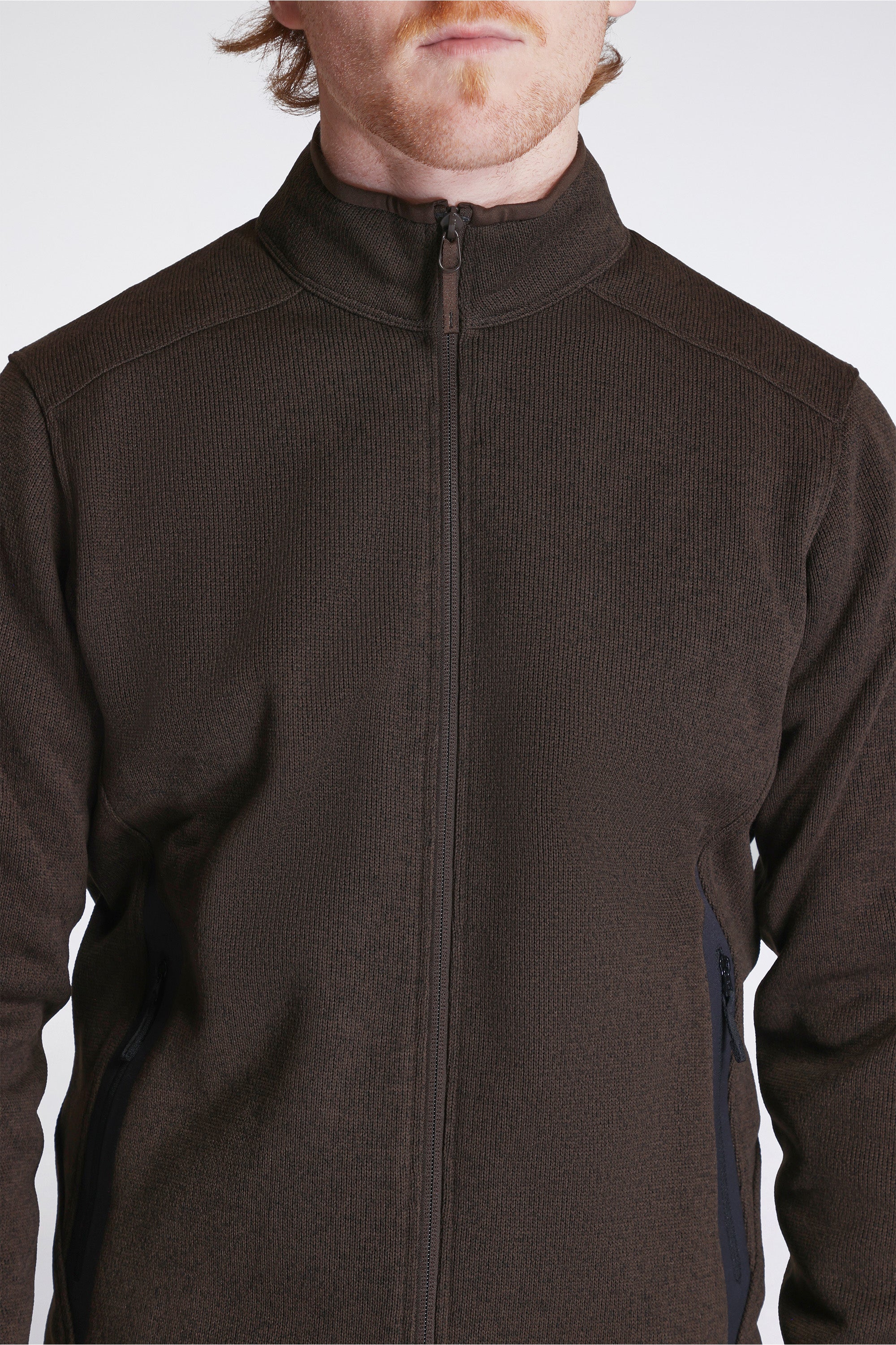Covert Cardigan M Carob Heather / Black