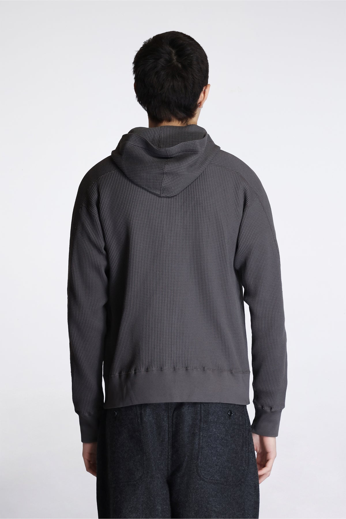 Zip Up Thermal Hoodie Charcoal