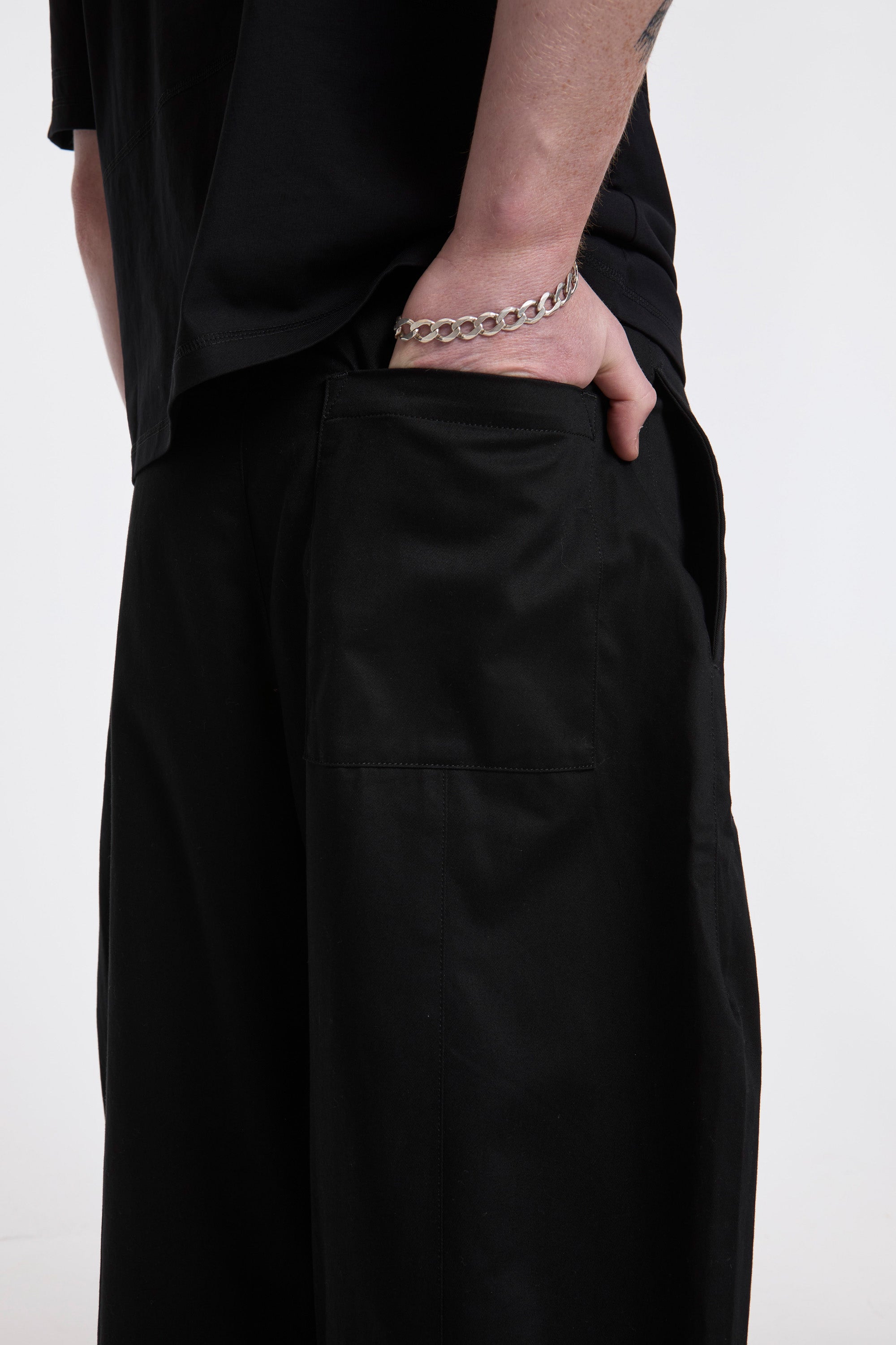 Box Pleat Trouser Black