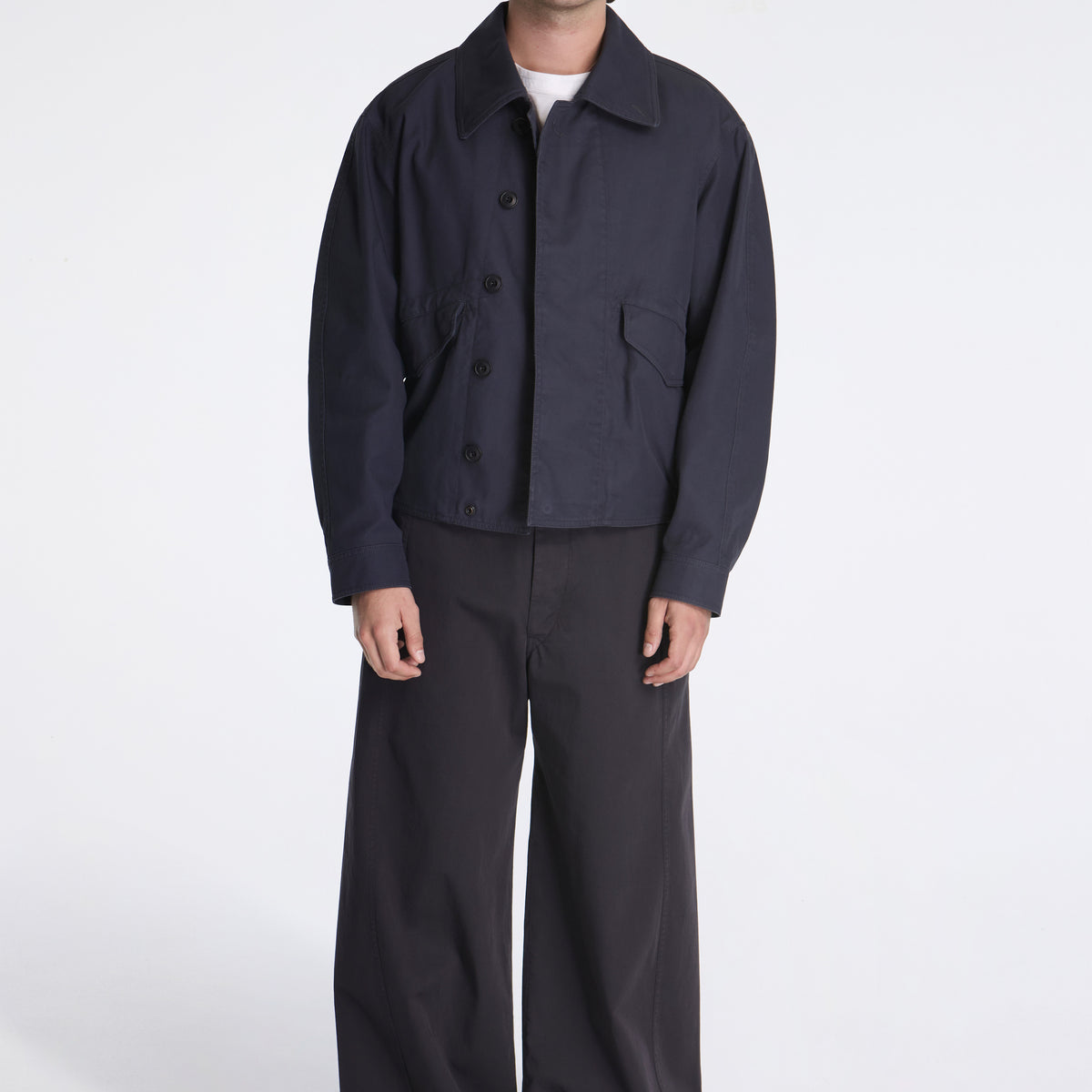 Lemaire Boxy Blouson Graphite Blue