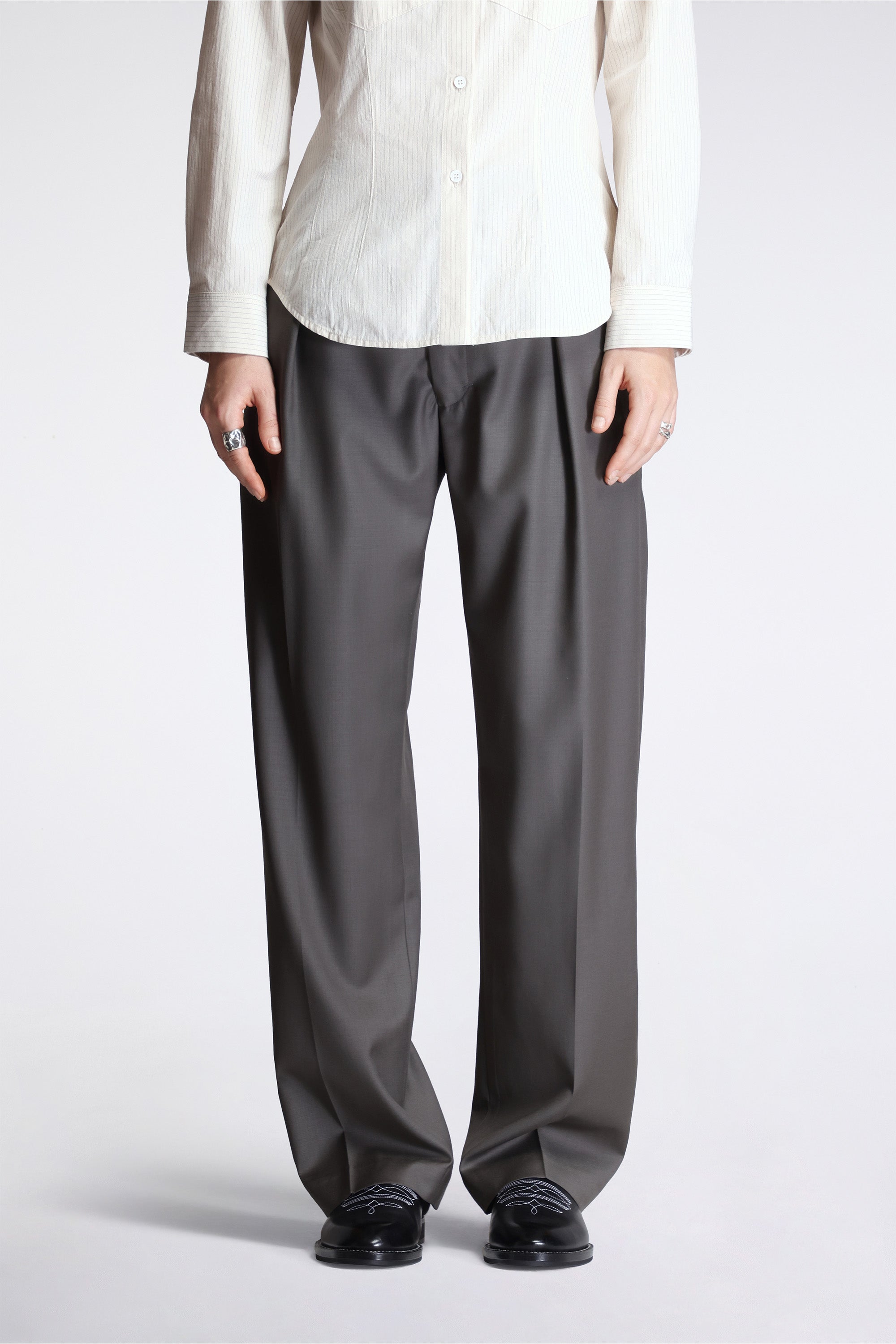 Cinch Trouser Super 140's Wool Clay