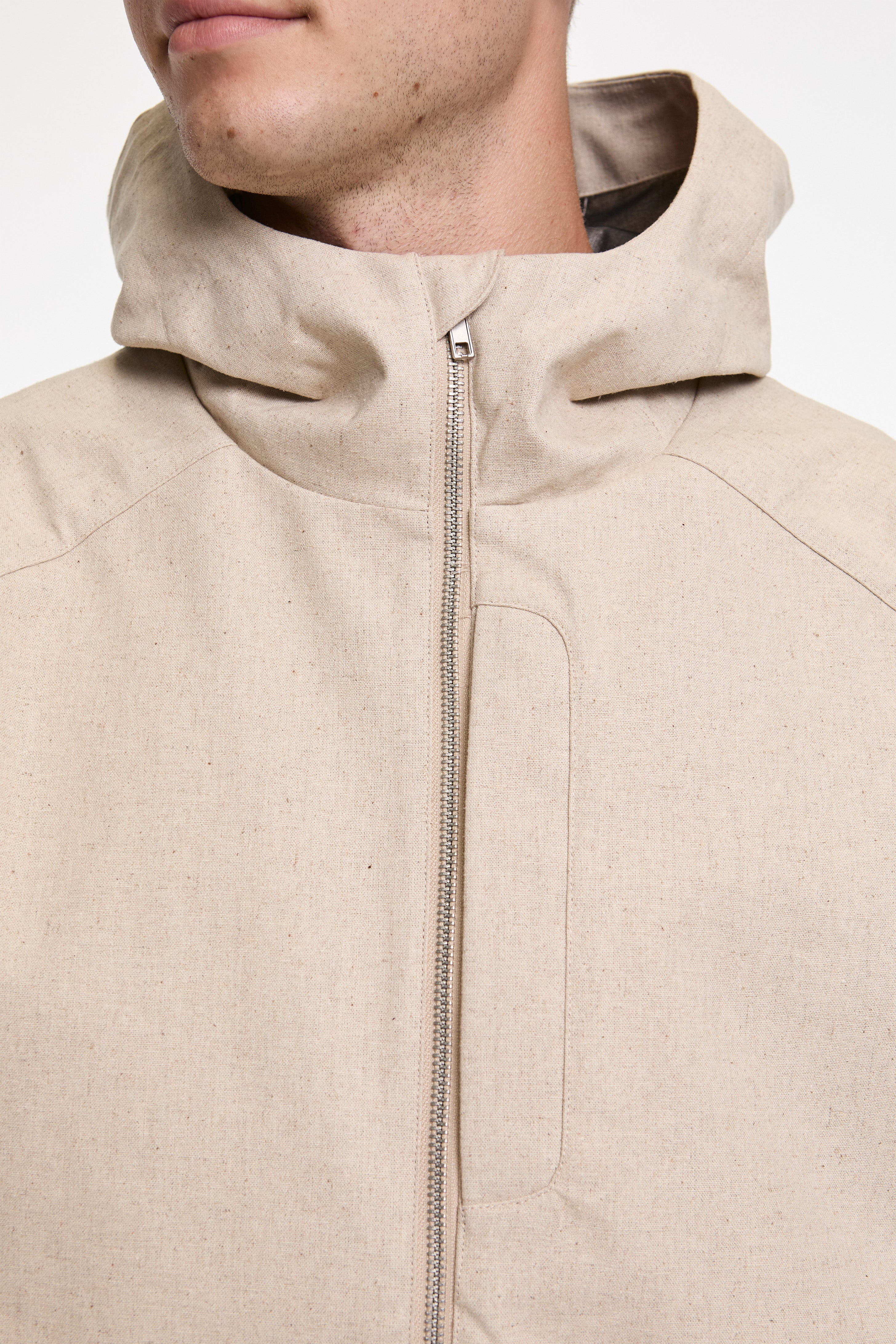 Arc Linen Cotton Mixed Wp Jacket Beige