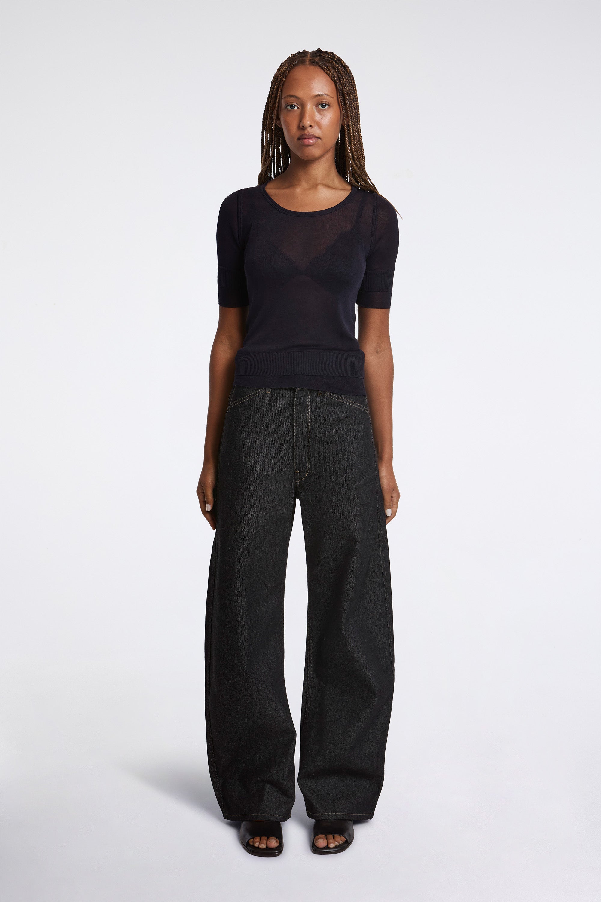 Seamless Trompe L'Oeil Top Midnight