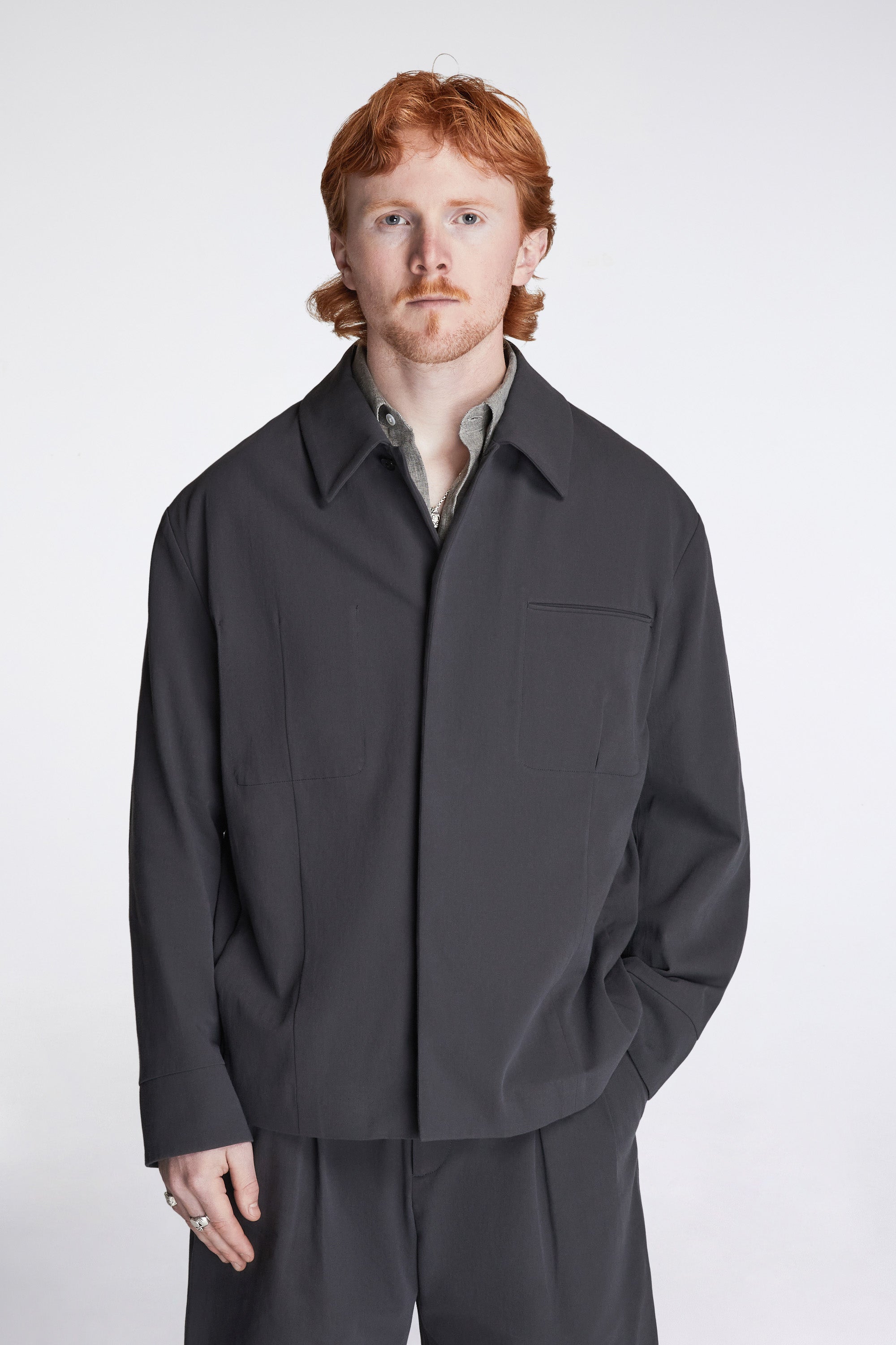 Lao Blouson Organic Charcoal