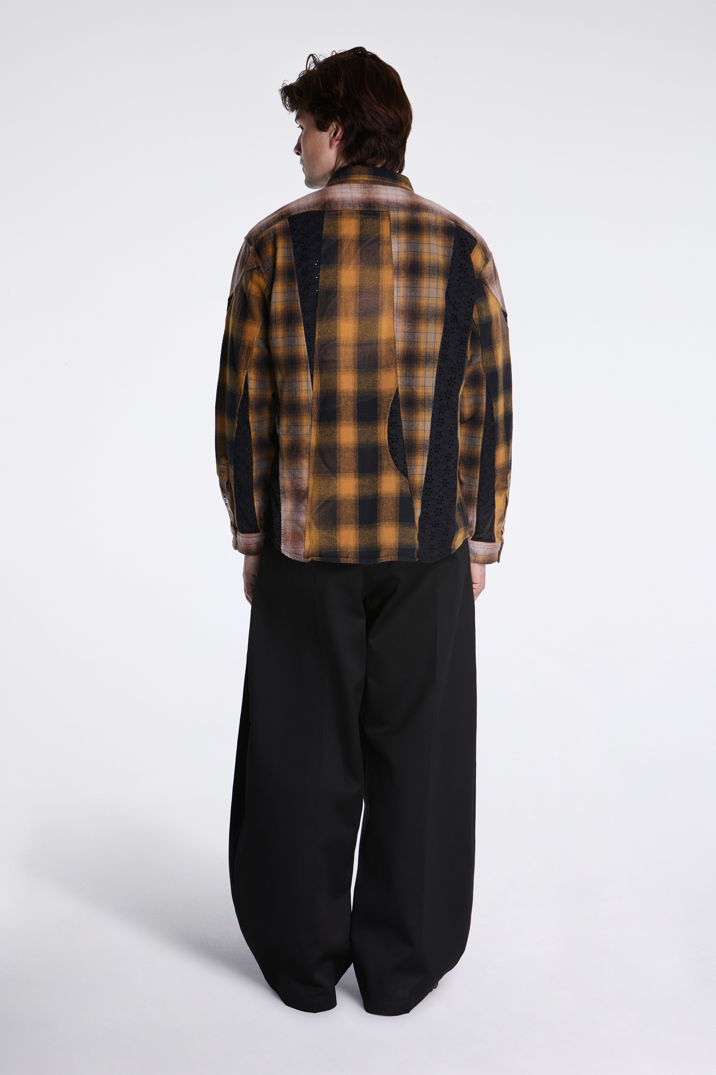 Vintage-Effect Asymmetric Shirt Yellow