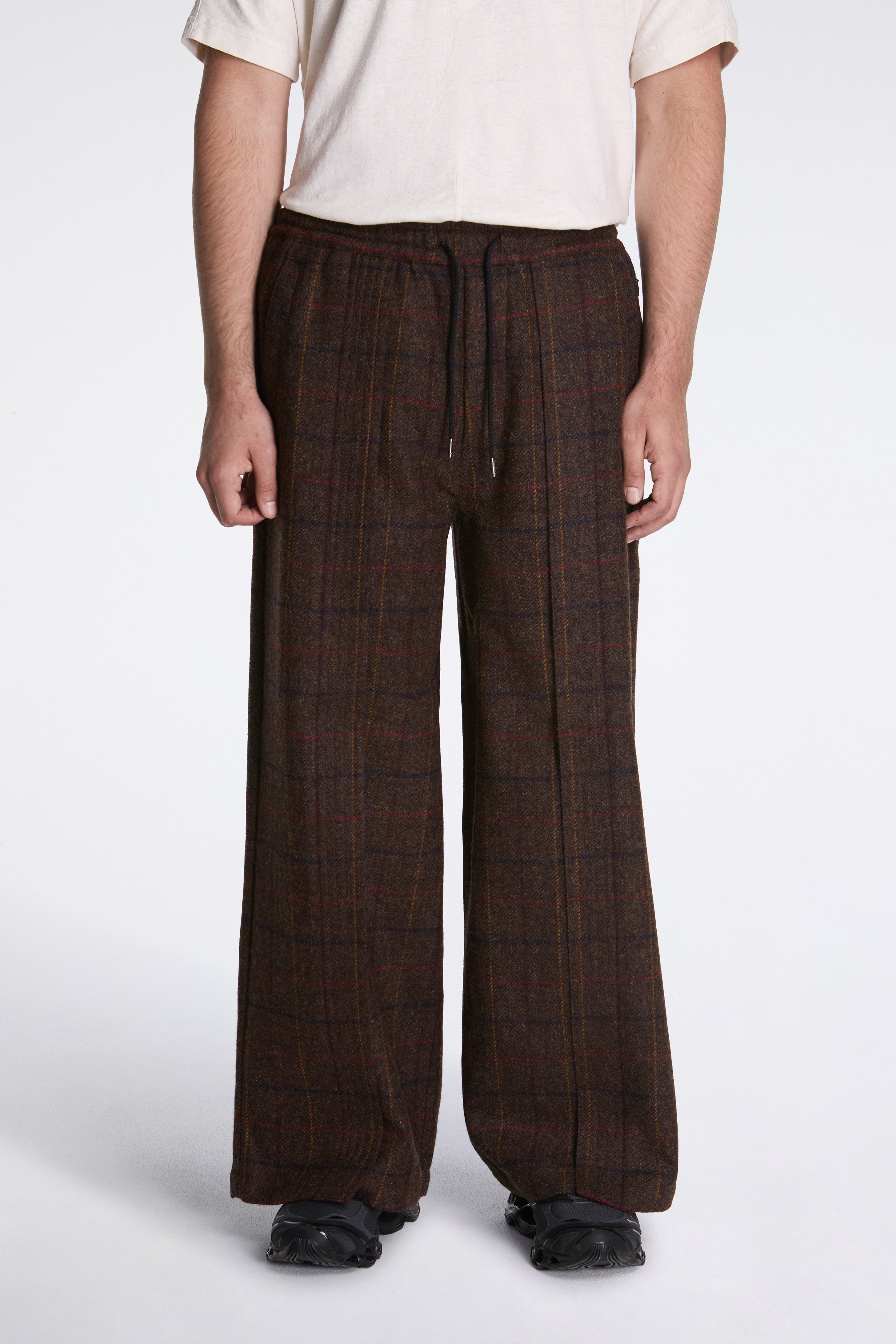 Wool Hakama Track Pants Charcoal