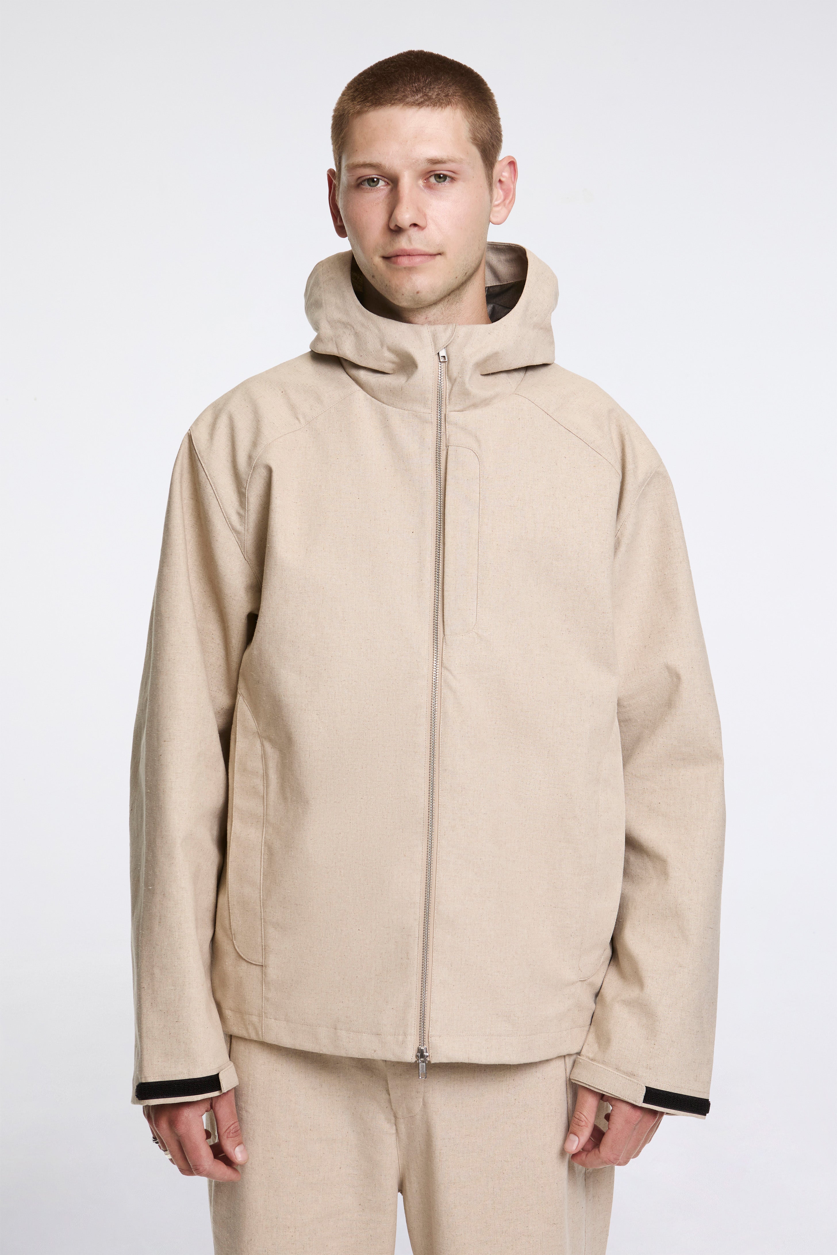 Arc Linen Cotton Mixed Wp Jacket Beige
