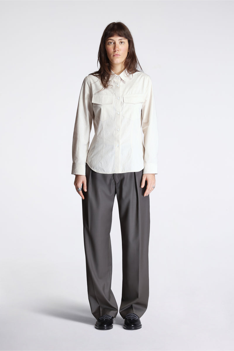 Cinch Trouser Super 140's Wool Clay