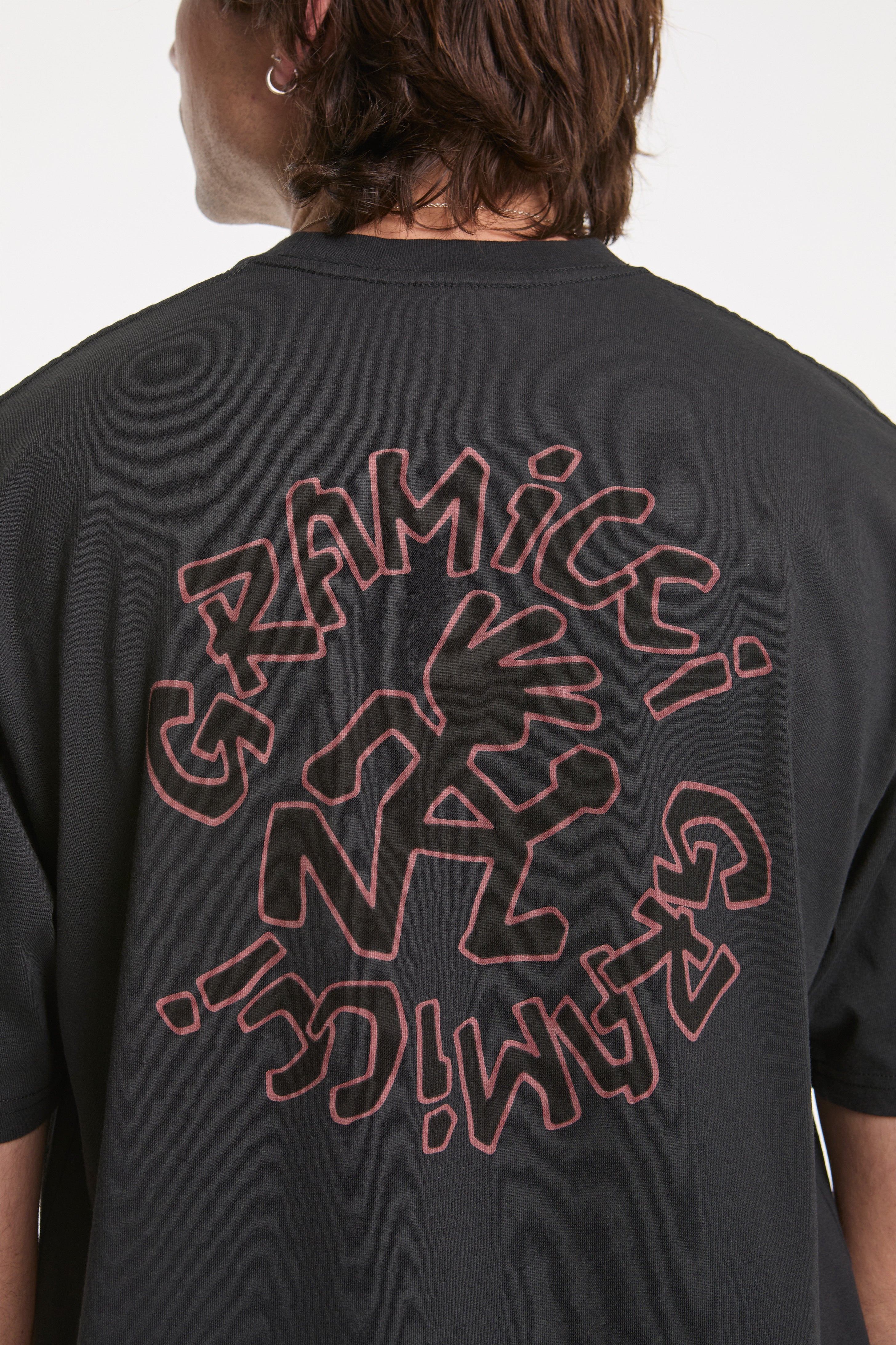 Running Man Tee Vintage Black