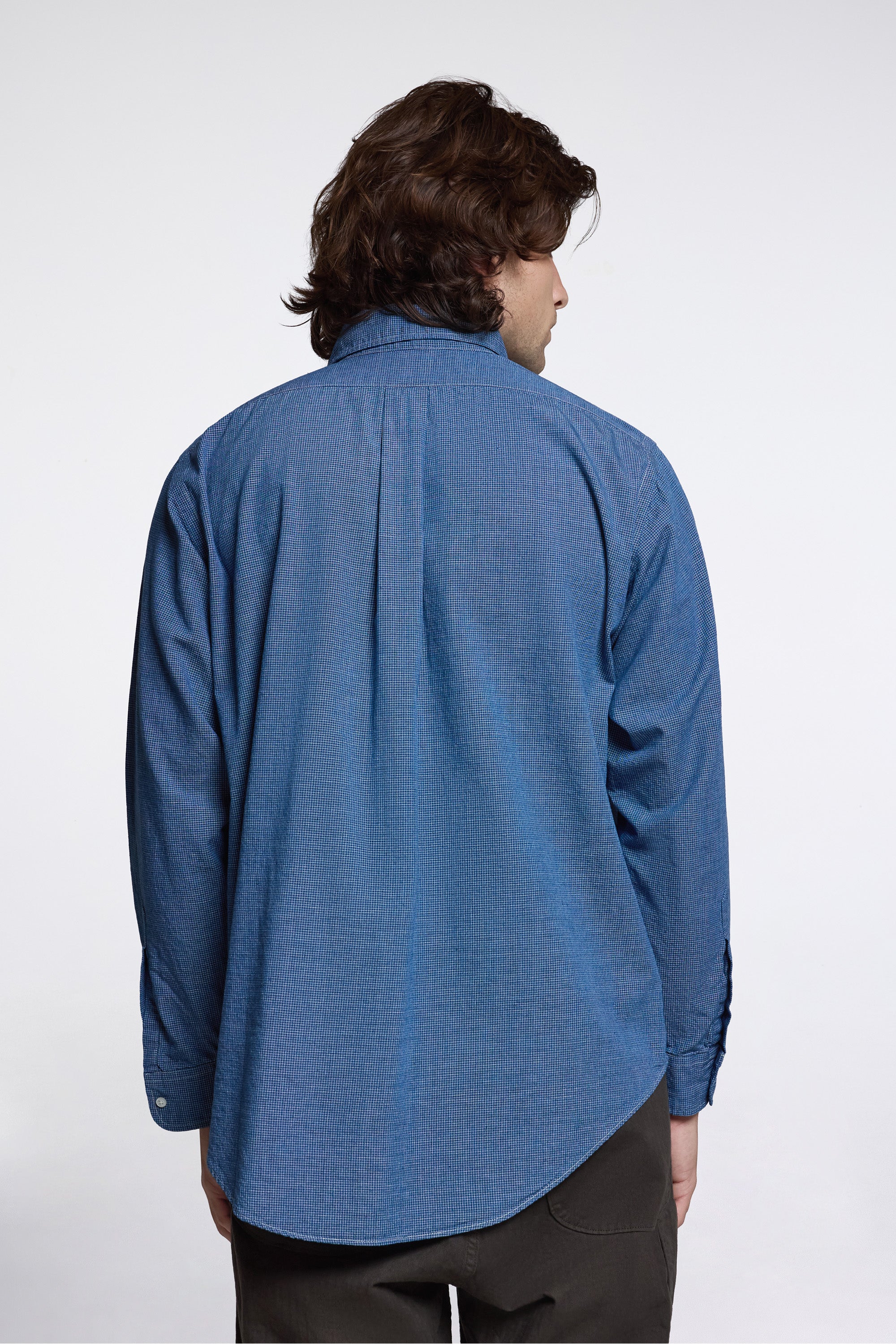 Small Check Indigo Chambray Standard BD Shirt