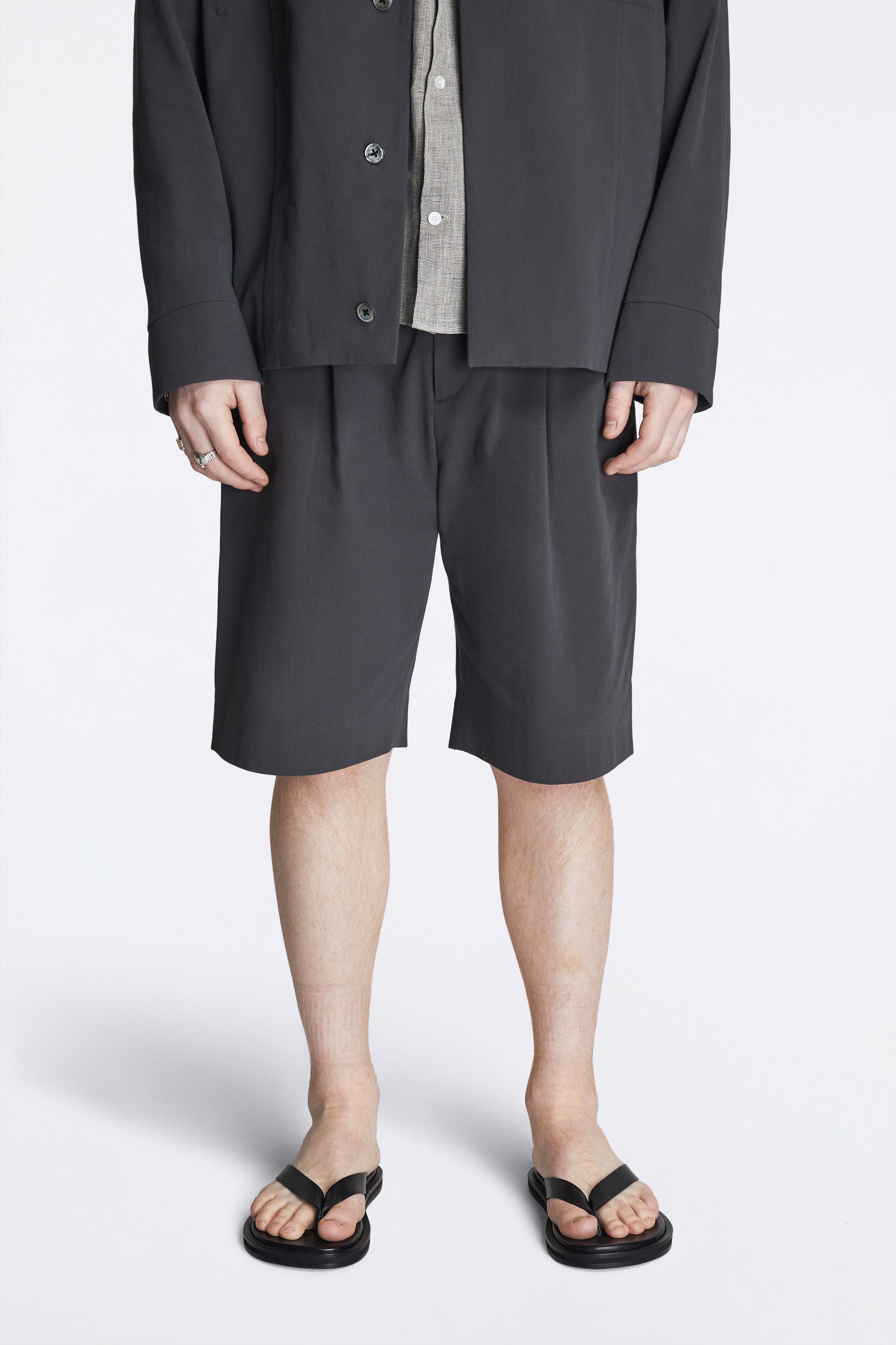 Spring Short Pants Twill Charcoal