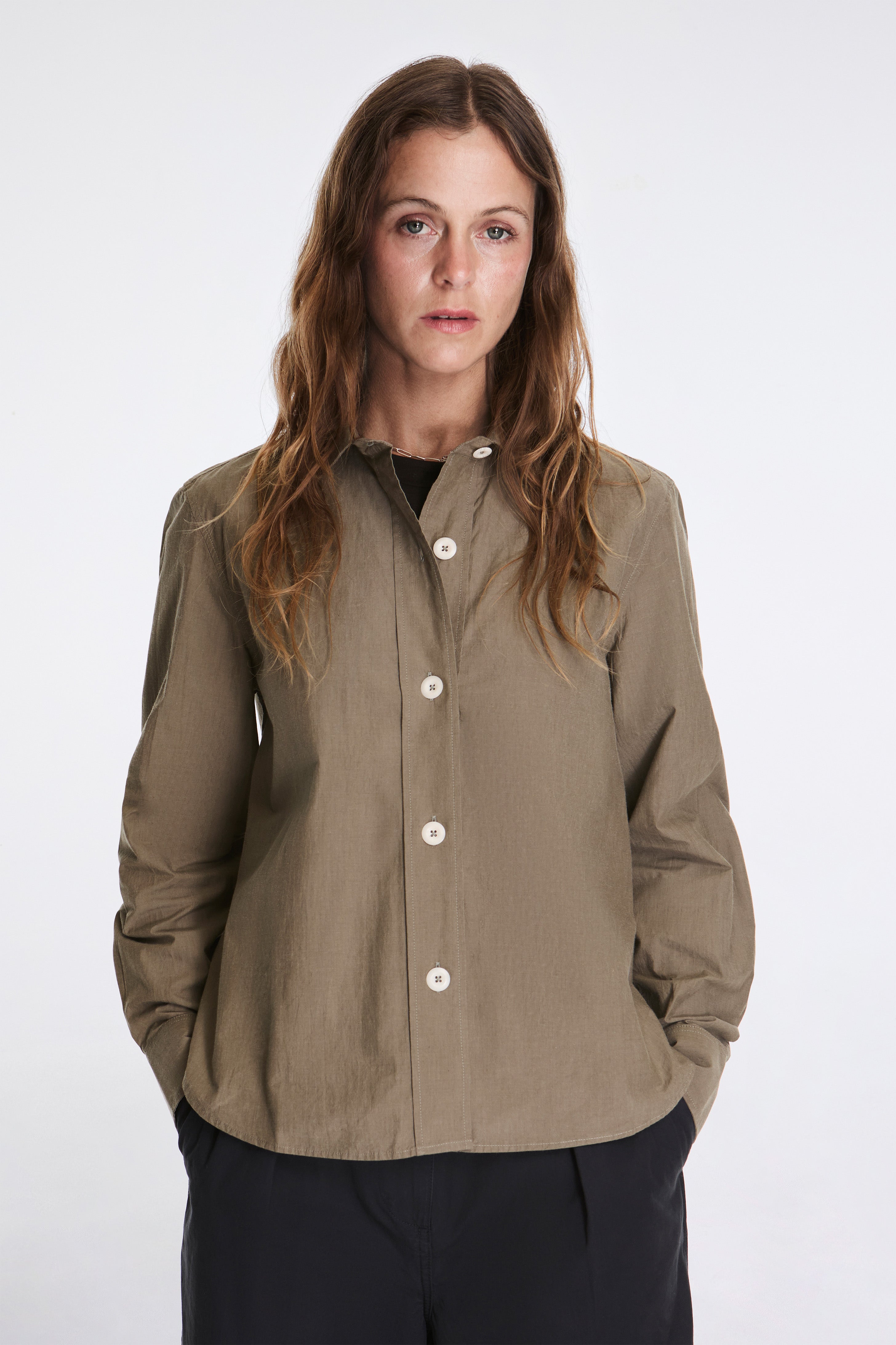 MHL コットンシャツ MHL.（エムエイチエル） シャツ WASHED DRY COTTON LINEN メンズ