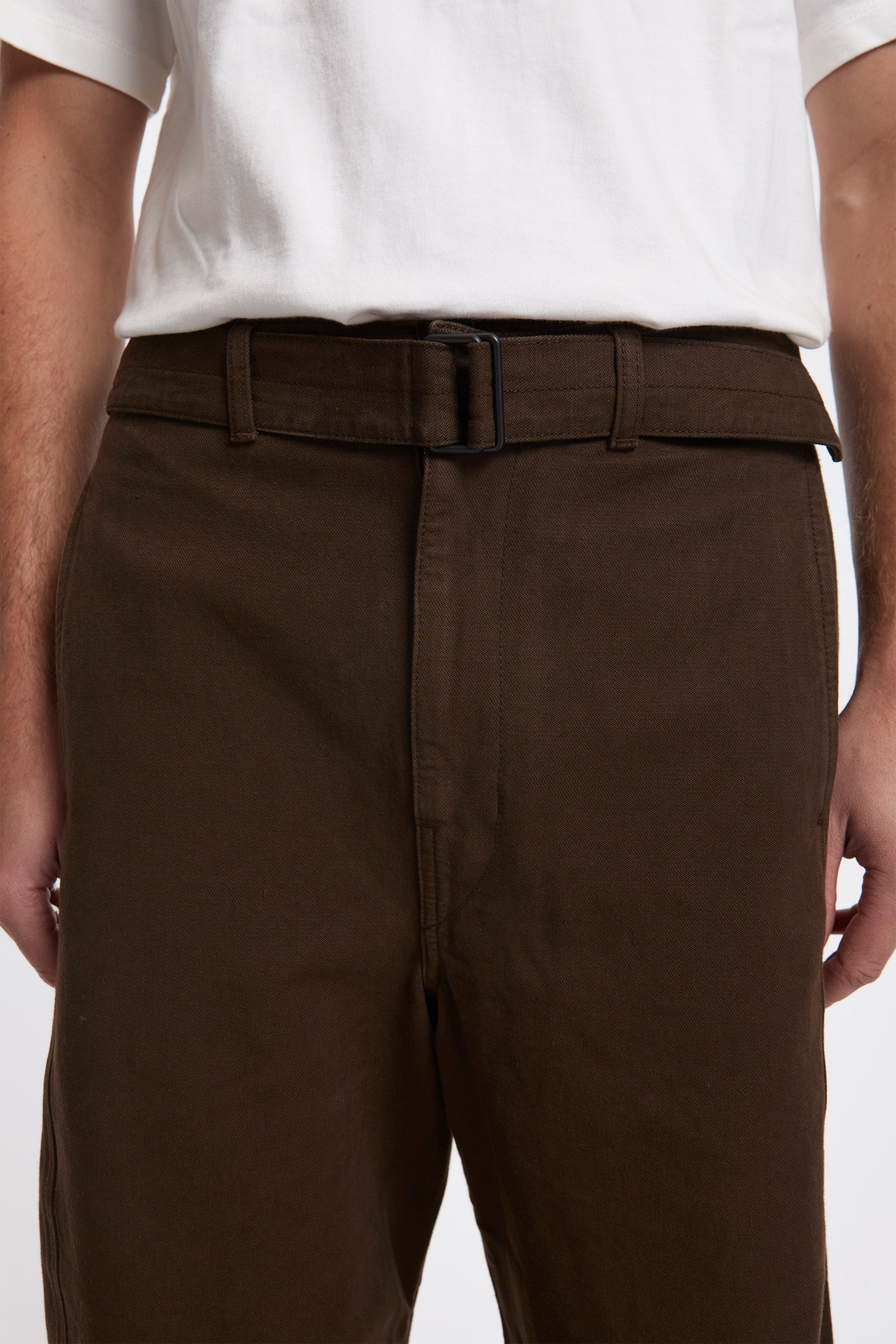 Twisted Belted Pants Cacao