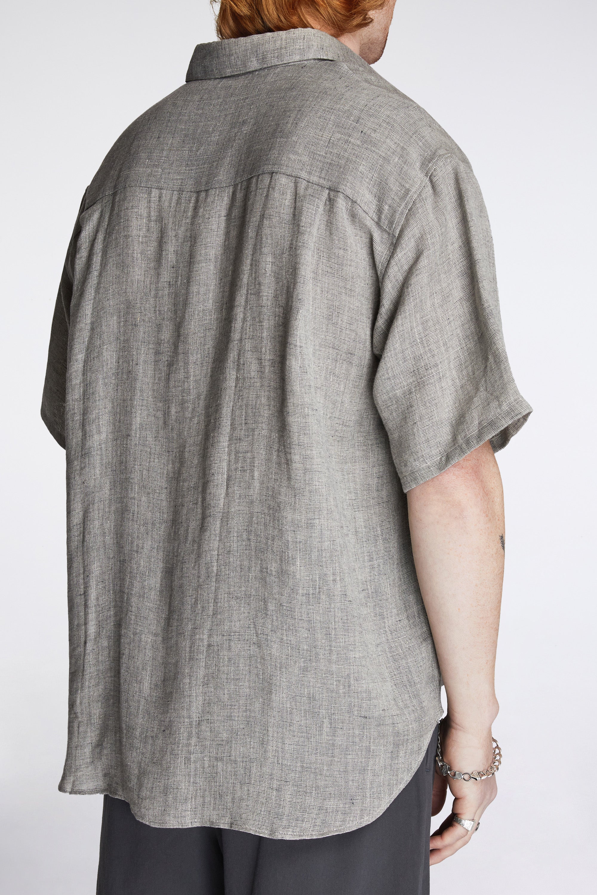 Eternal SS Shirt Linen Mesh Grey Mix