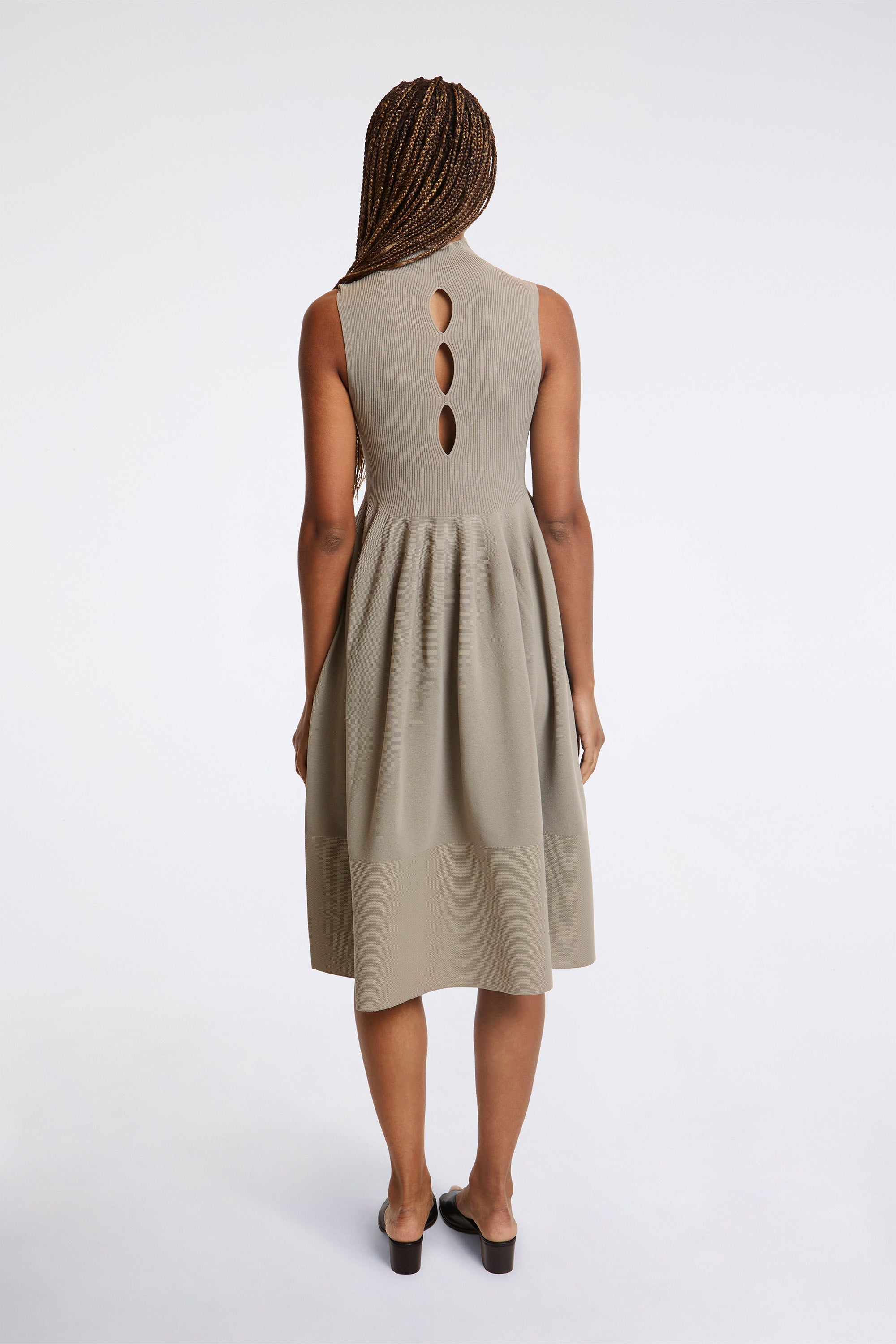 Rivulet Sleeveless Eyelet Dress Light Taupe
