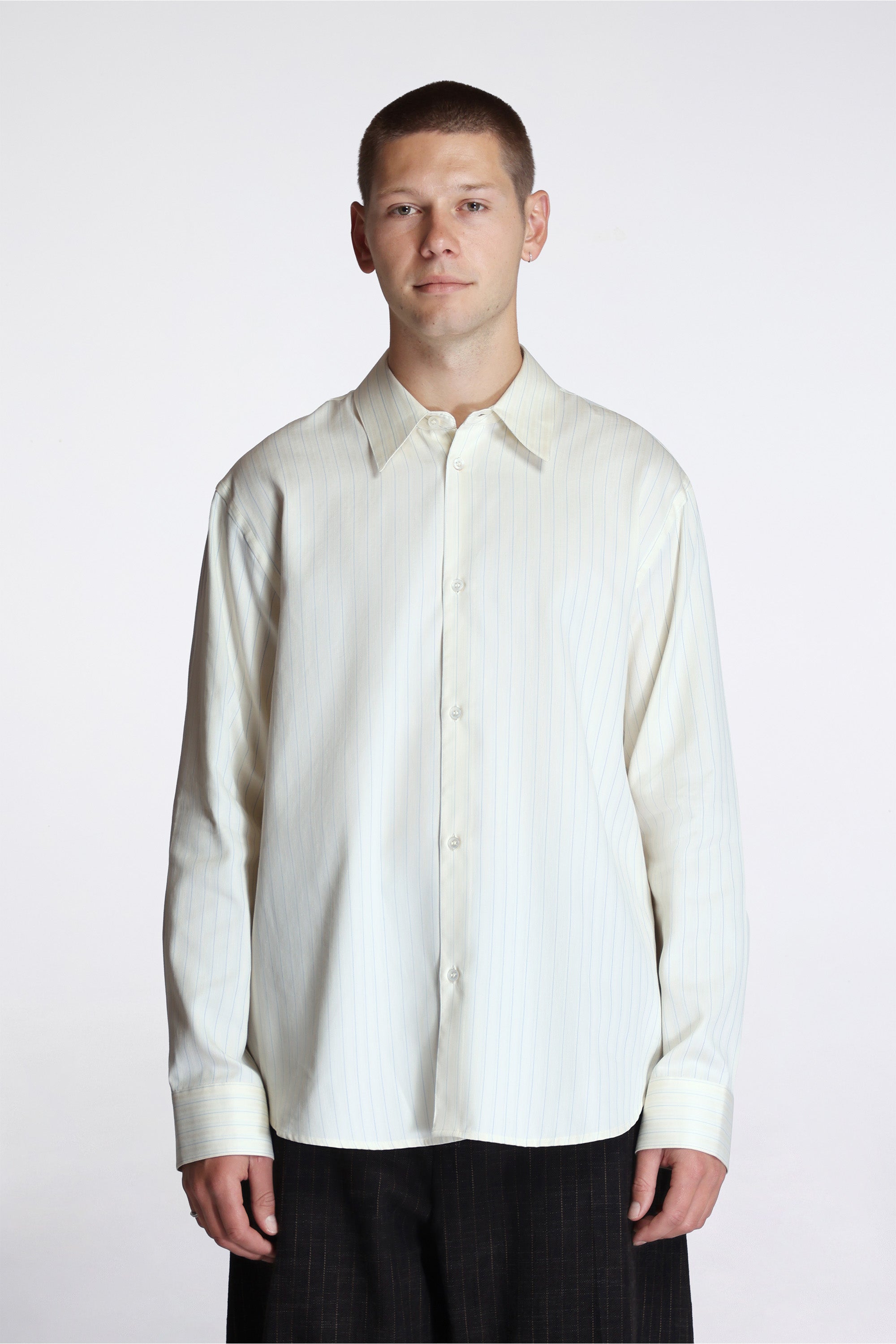 View Shirt Blue Pinstripe