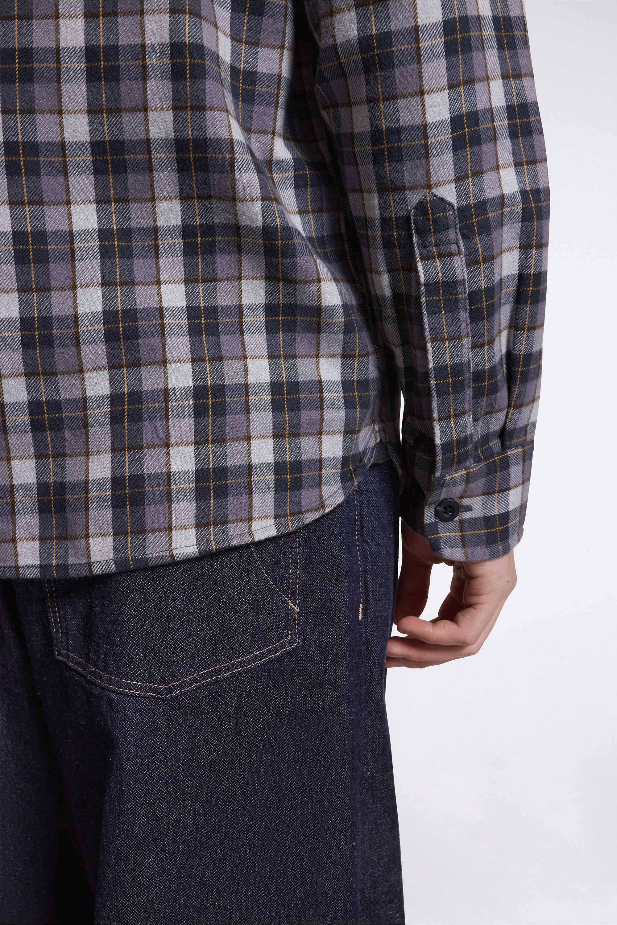 Burnside Flannel Shirt Grey Multi Plaid