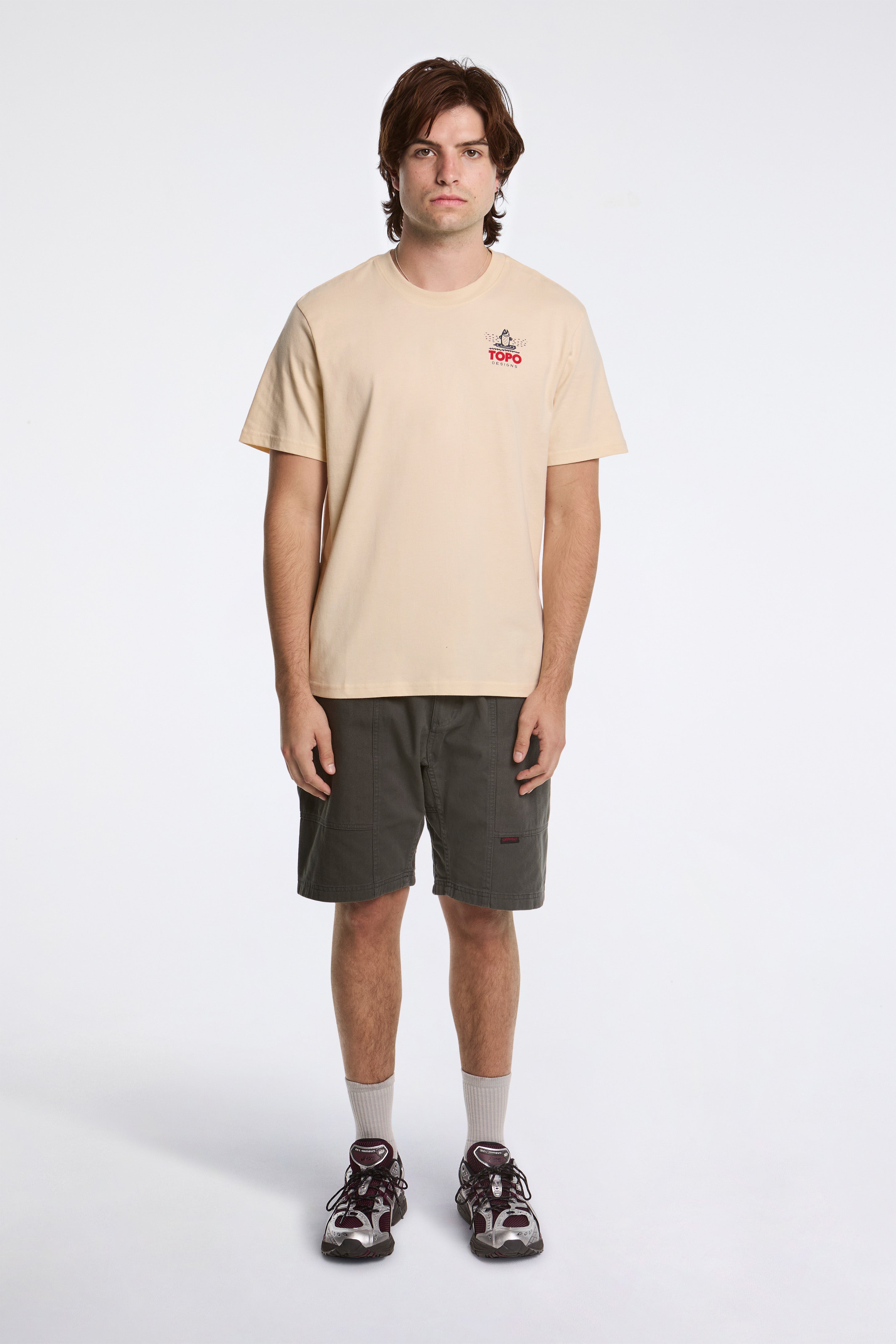 Mountain River Tee Mens Bone White