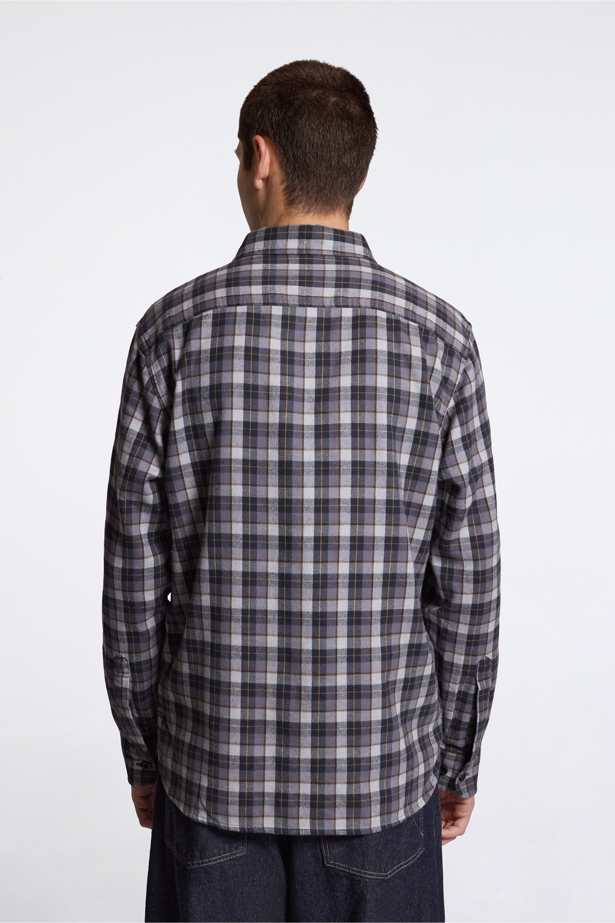 Burnside Flannel Shirt Grey Multi Plaid