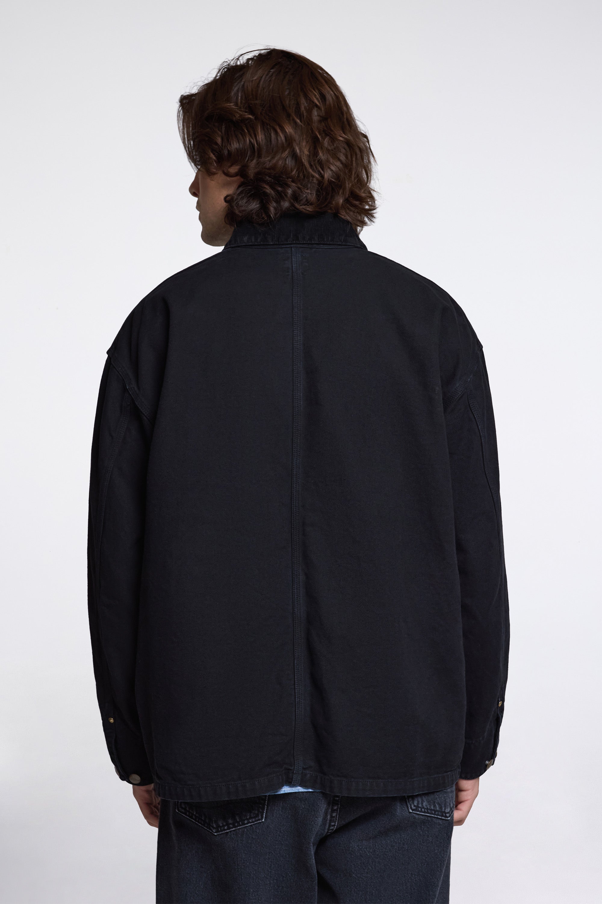 Relax Fit Oxford Coverall Black