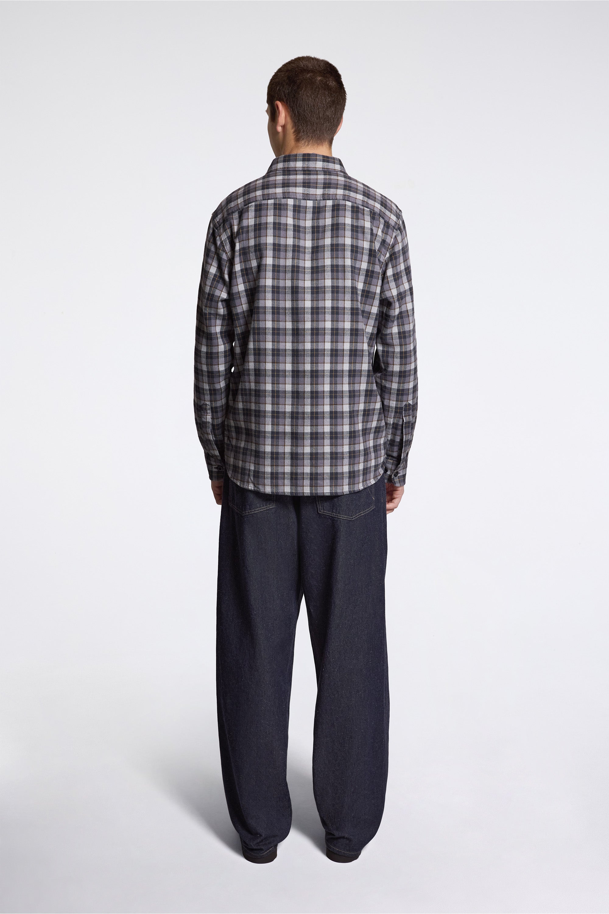 Burnside Flannel Shirt Grey Multi Plaid
