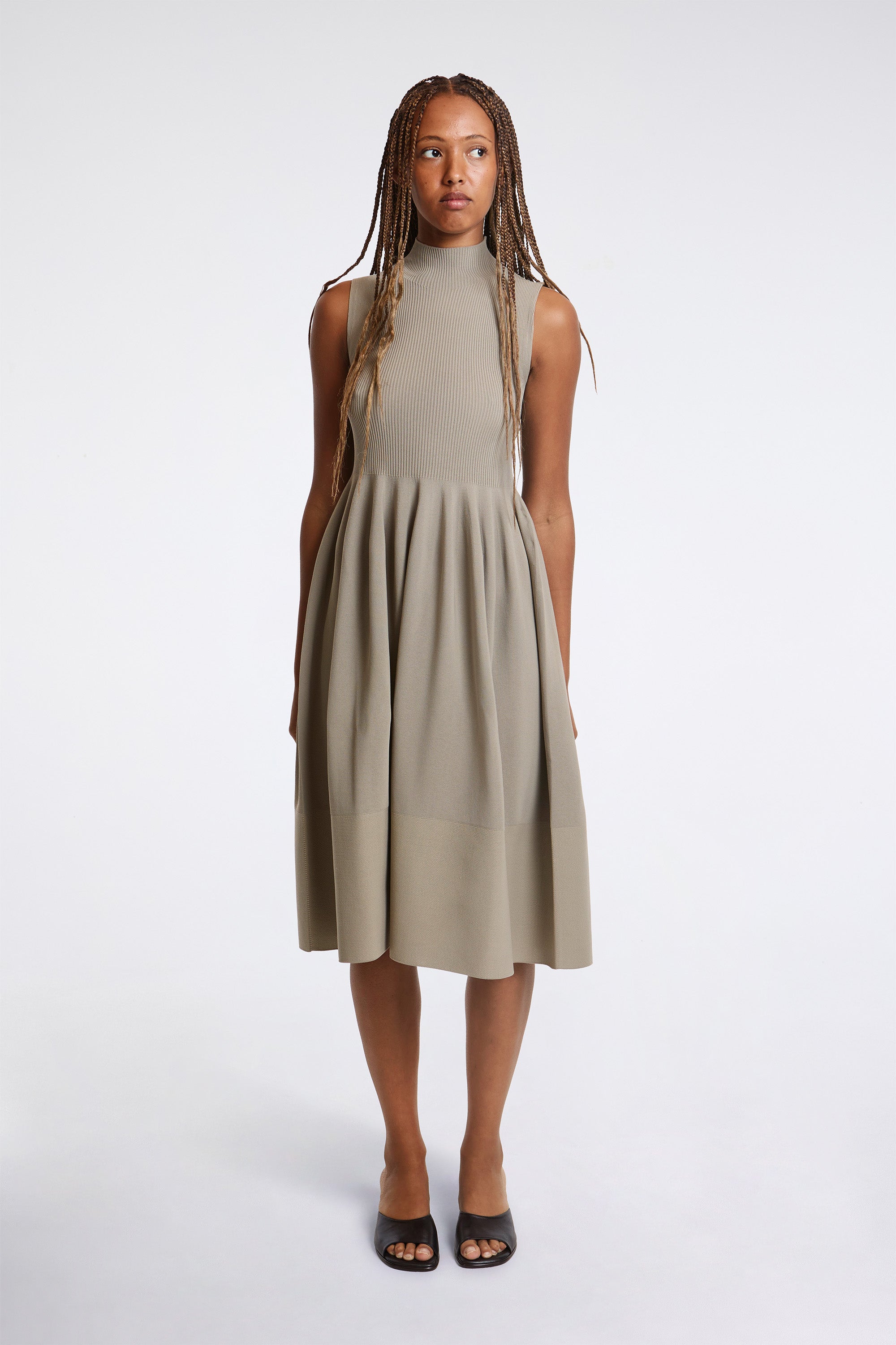 Rivulet Sleeveless Eyelet Dress Light Taupe