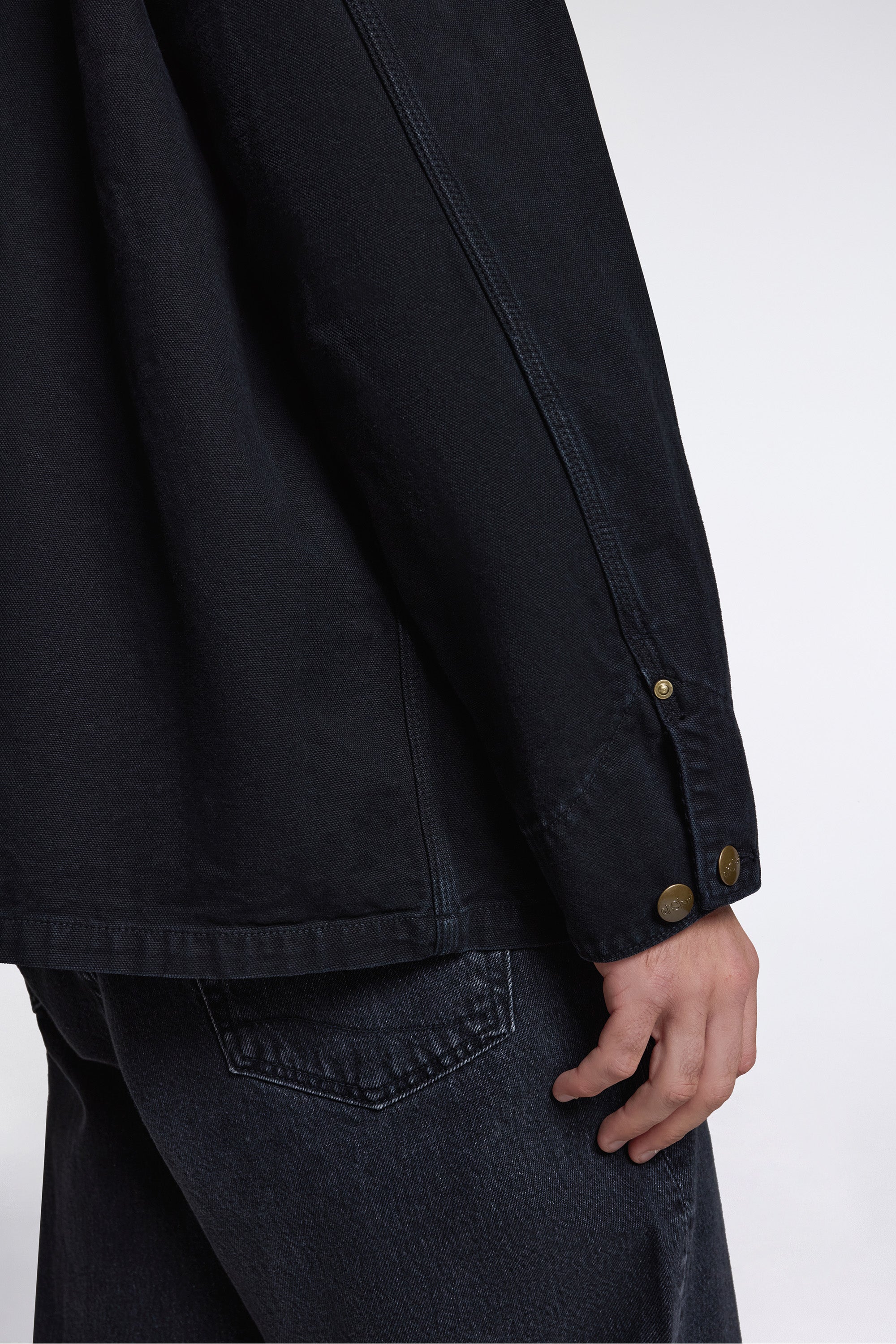 Relax Fit Oxford Coverall Black