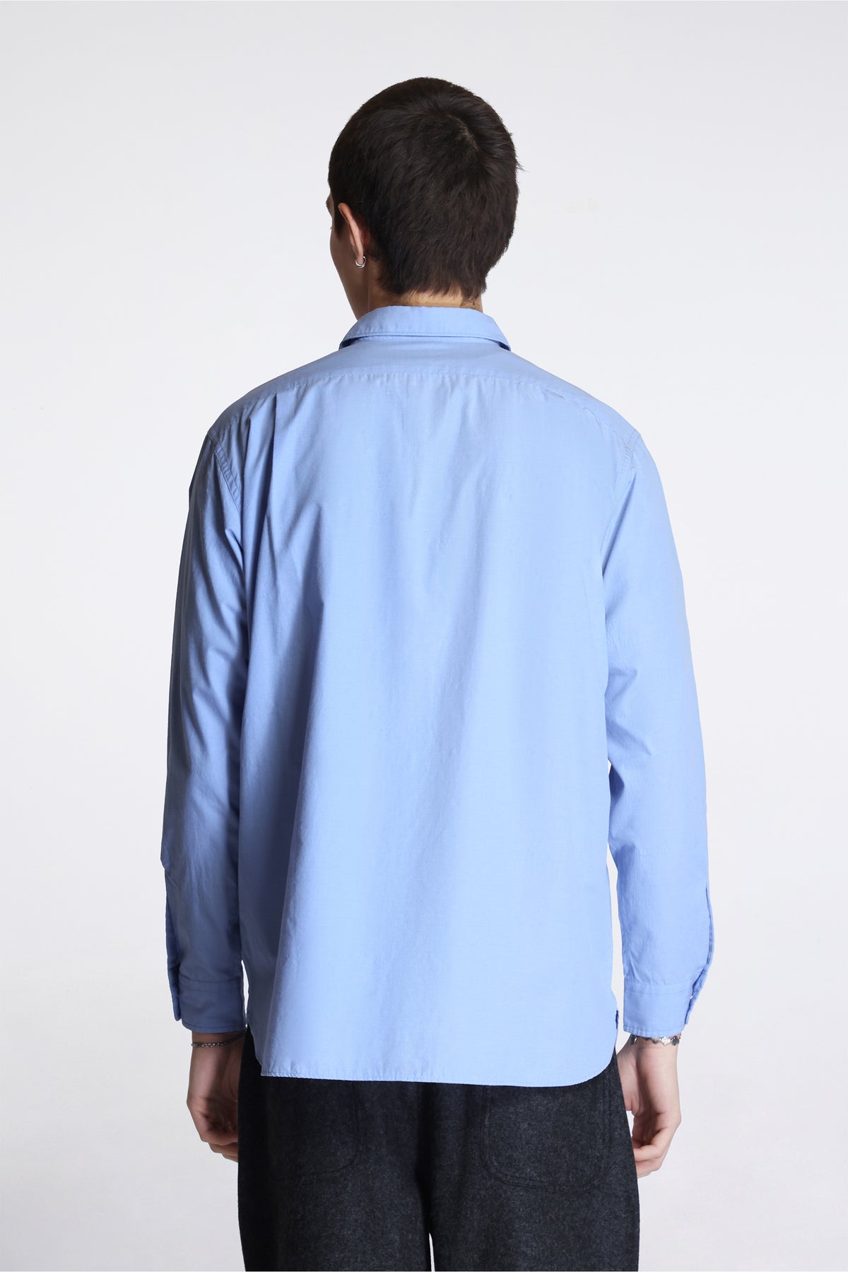 Regular Collar Wind Shirt Sax
