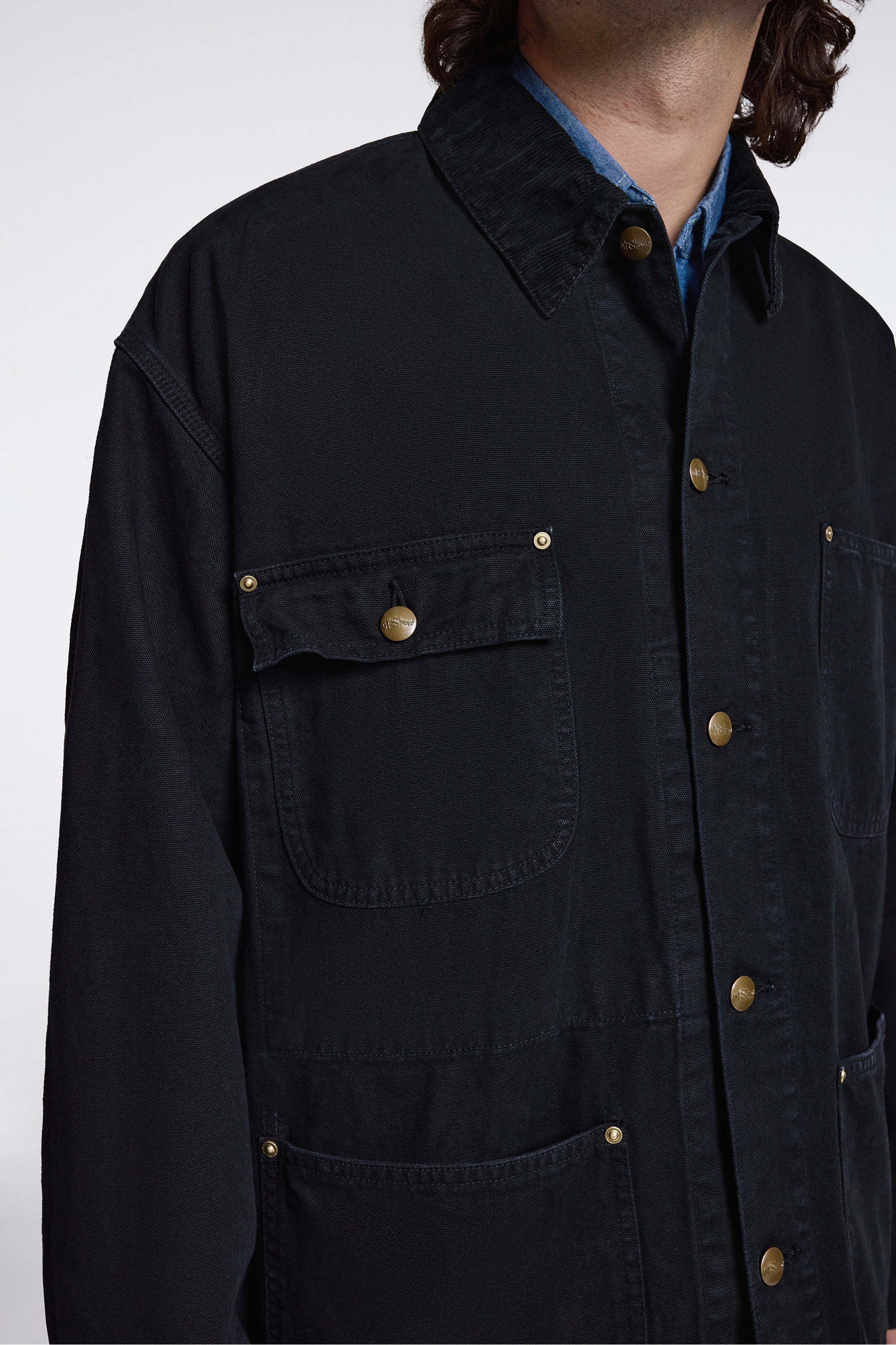 Relax Fit Oxford Coverall Black