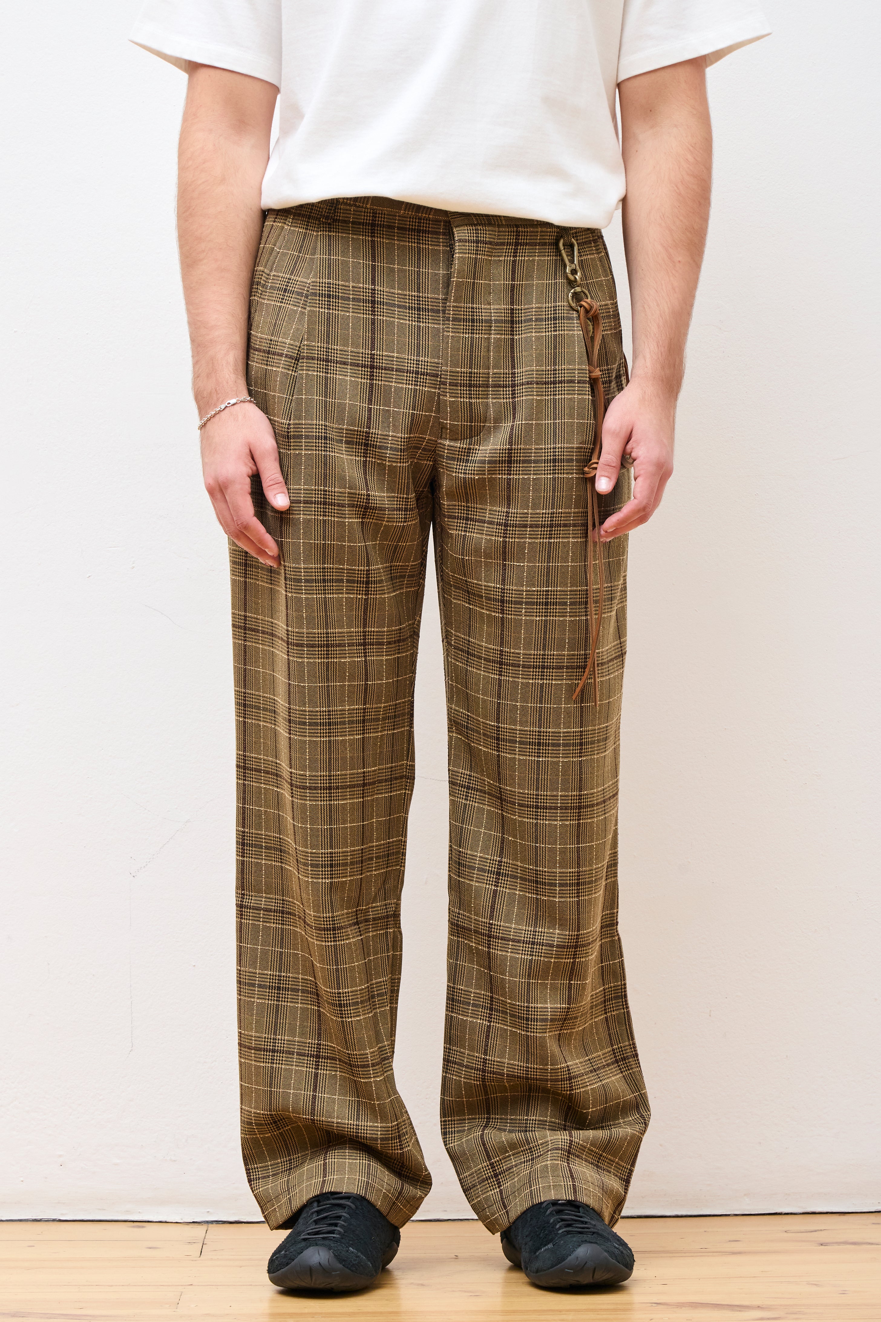Loose Pleated Pant Brown