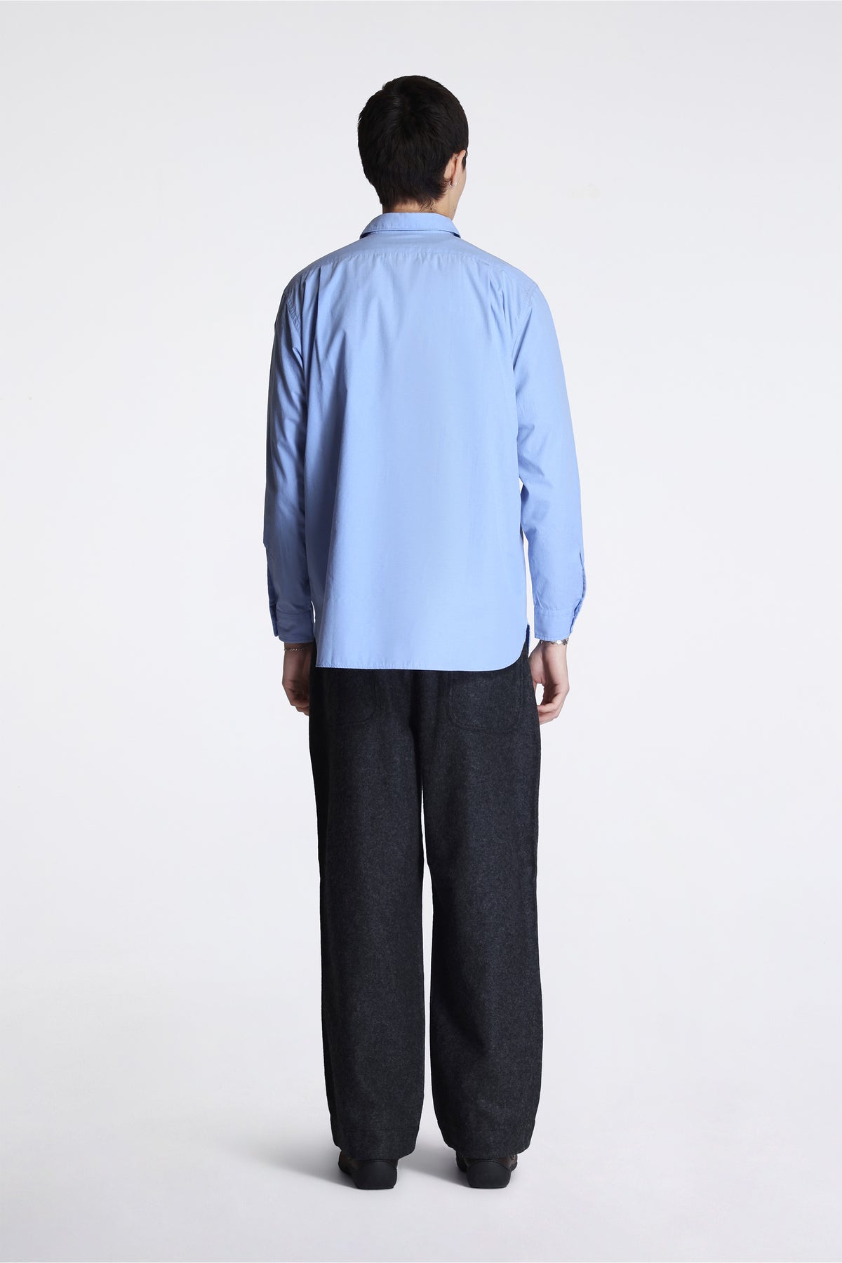 Regular Collar Wind Shirt Sax