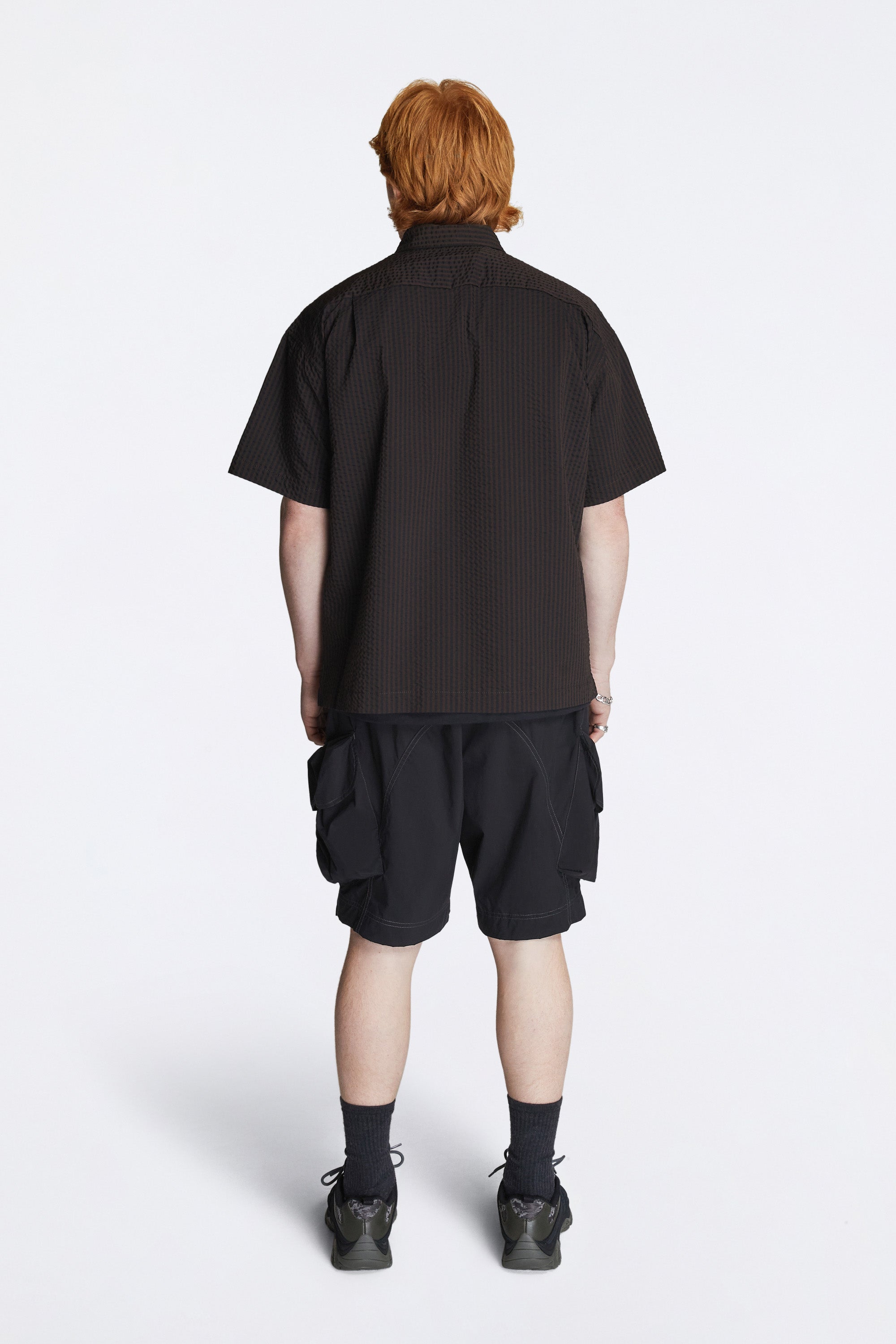 Dry Seersucker SS Shirt Brown