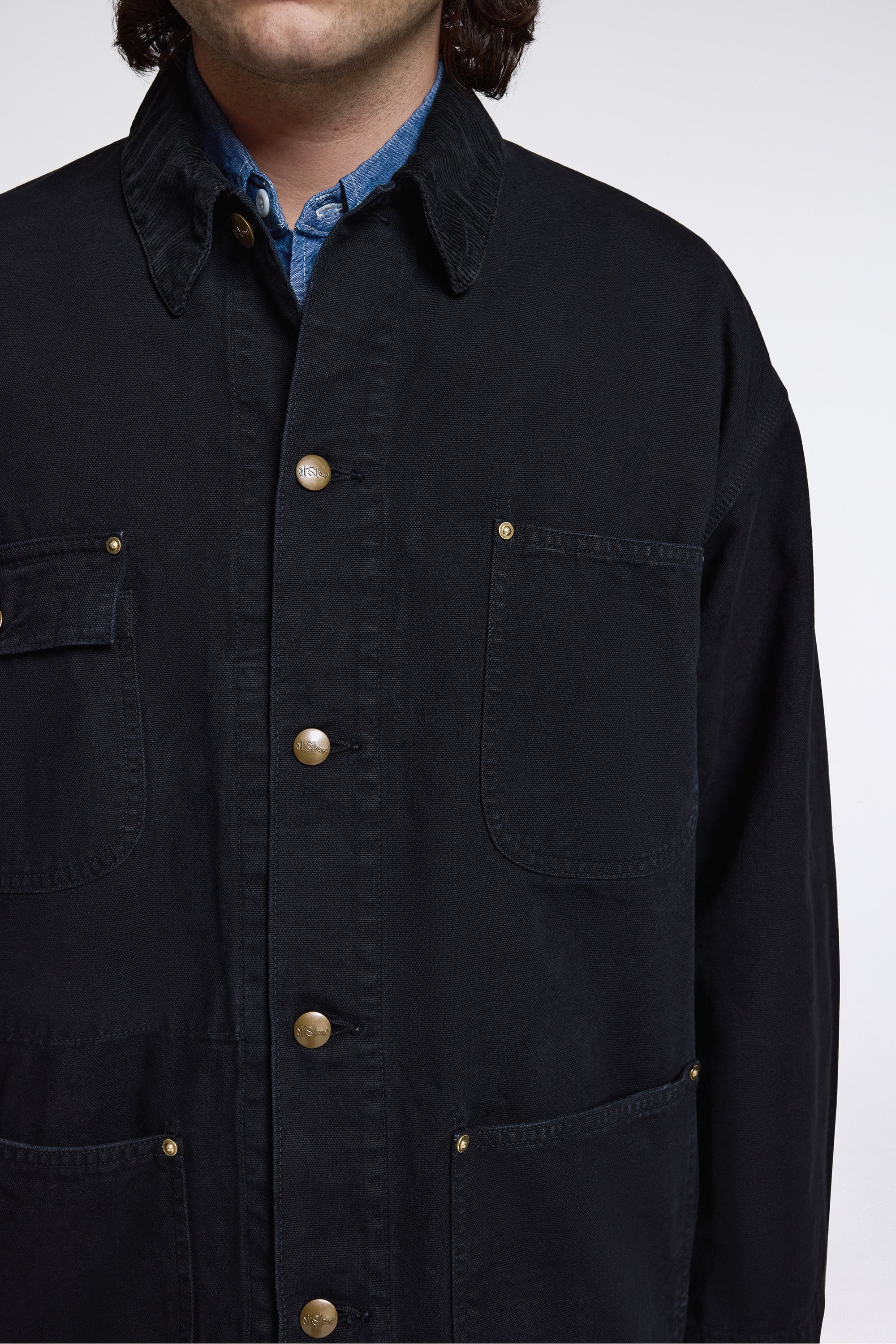 Relax Fit Oxford Coverall Black