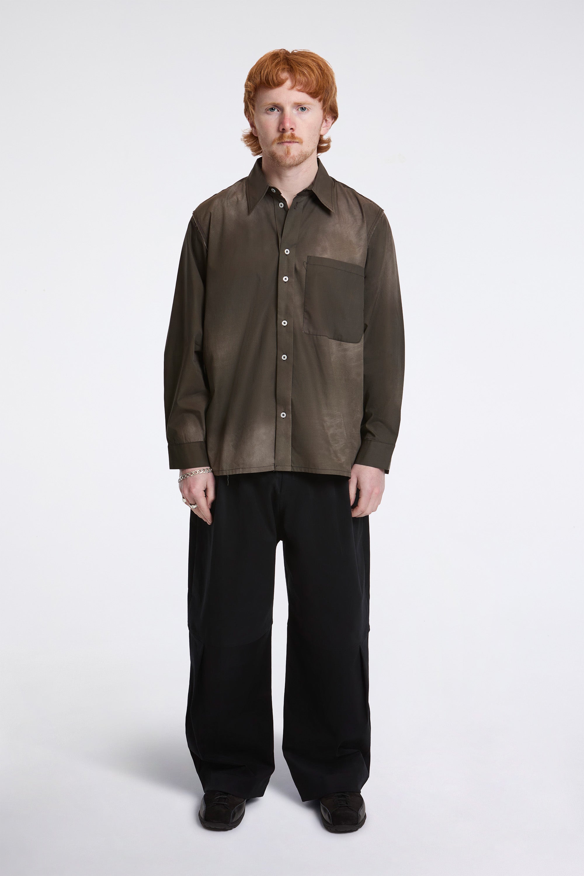 Basic Shirt Black Sunfade Print