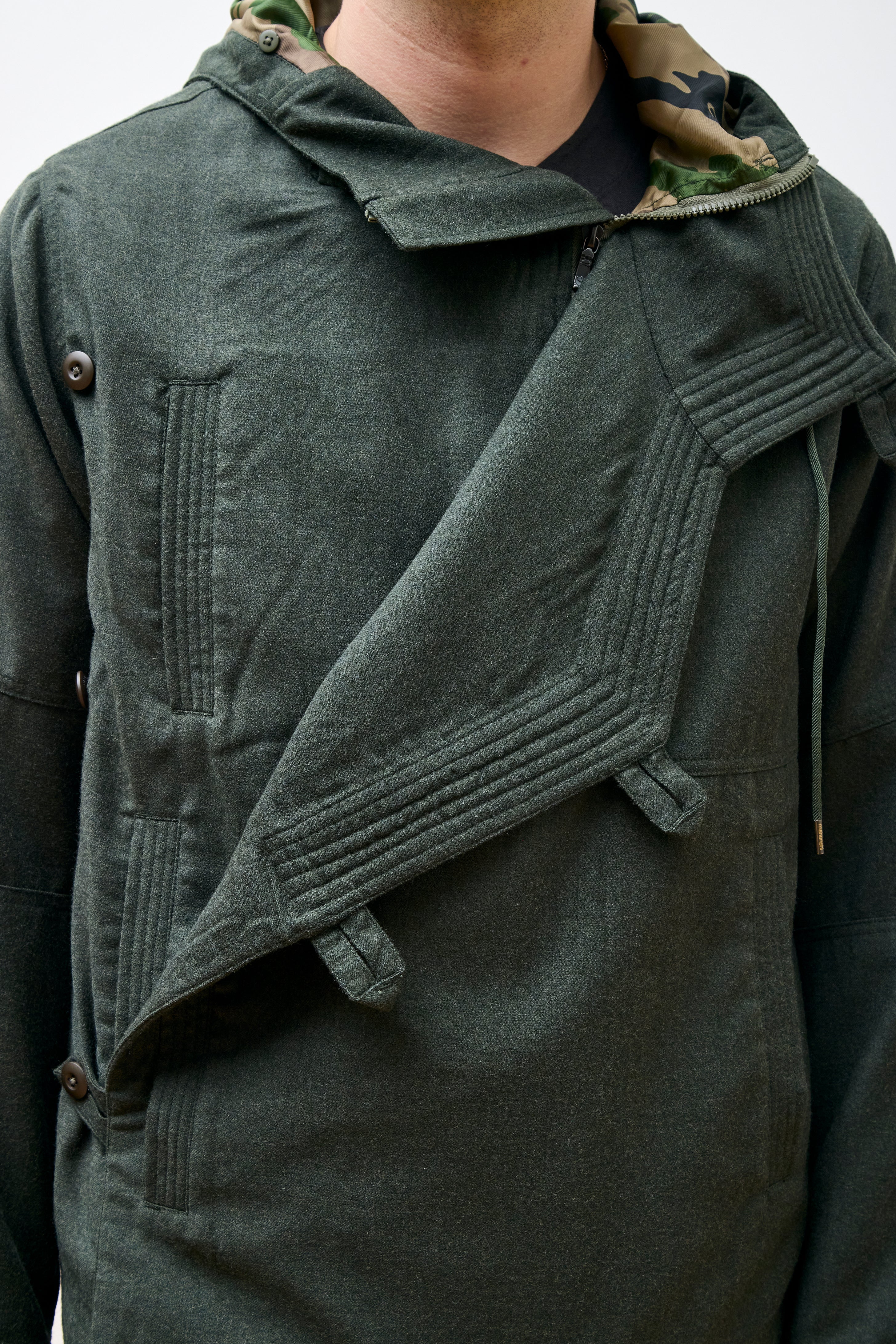 Tibetan Monk Jacket Dark Olive